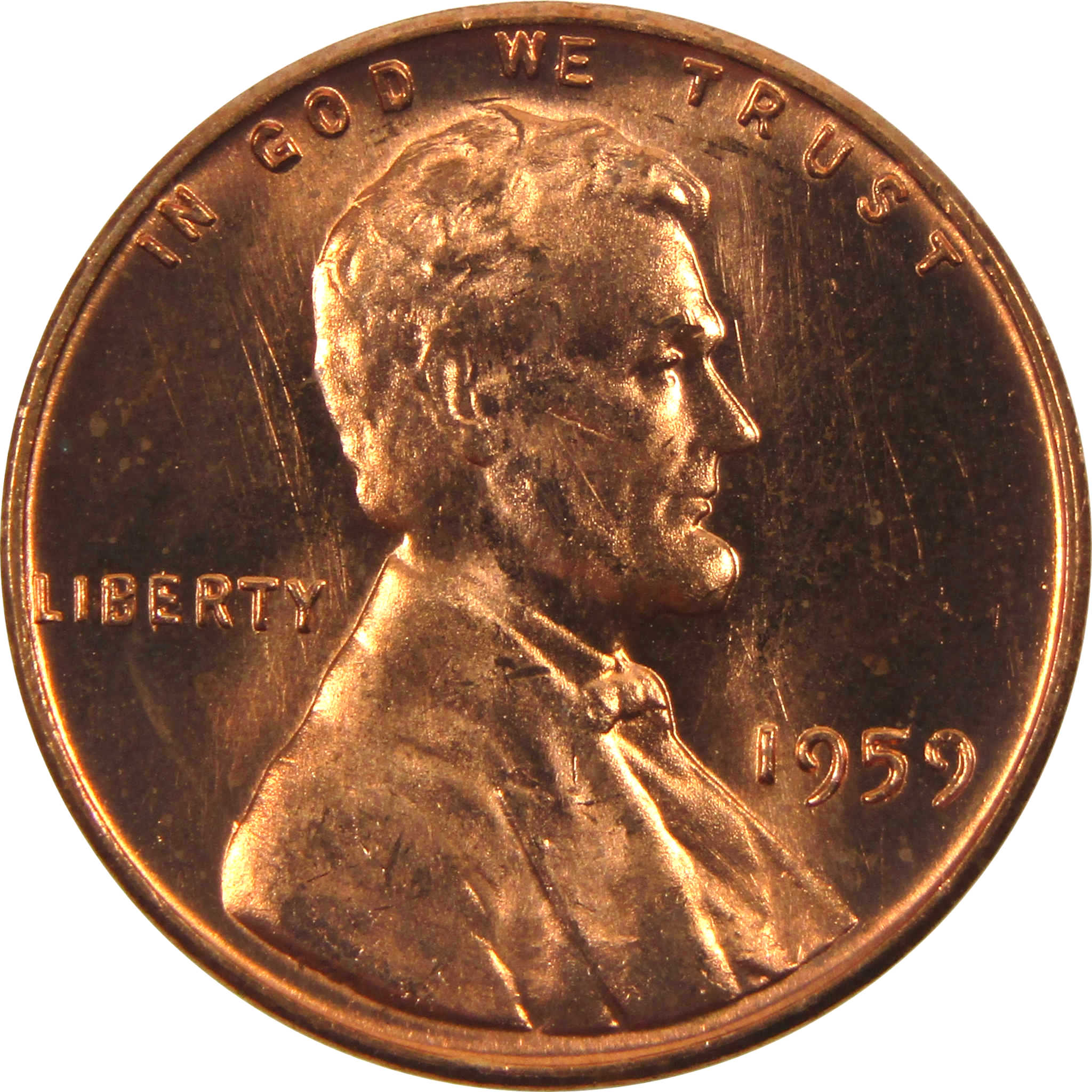 1959 Lincoln Memorial Cent BU Uncirculated Penny 1c Coin