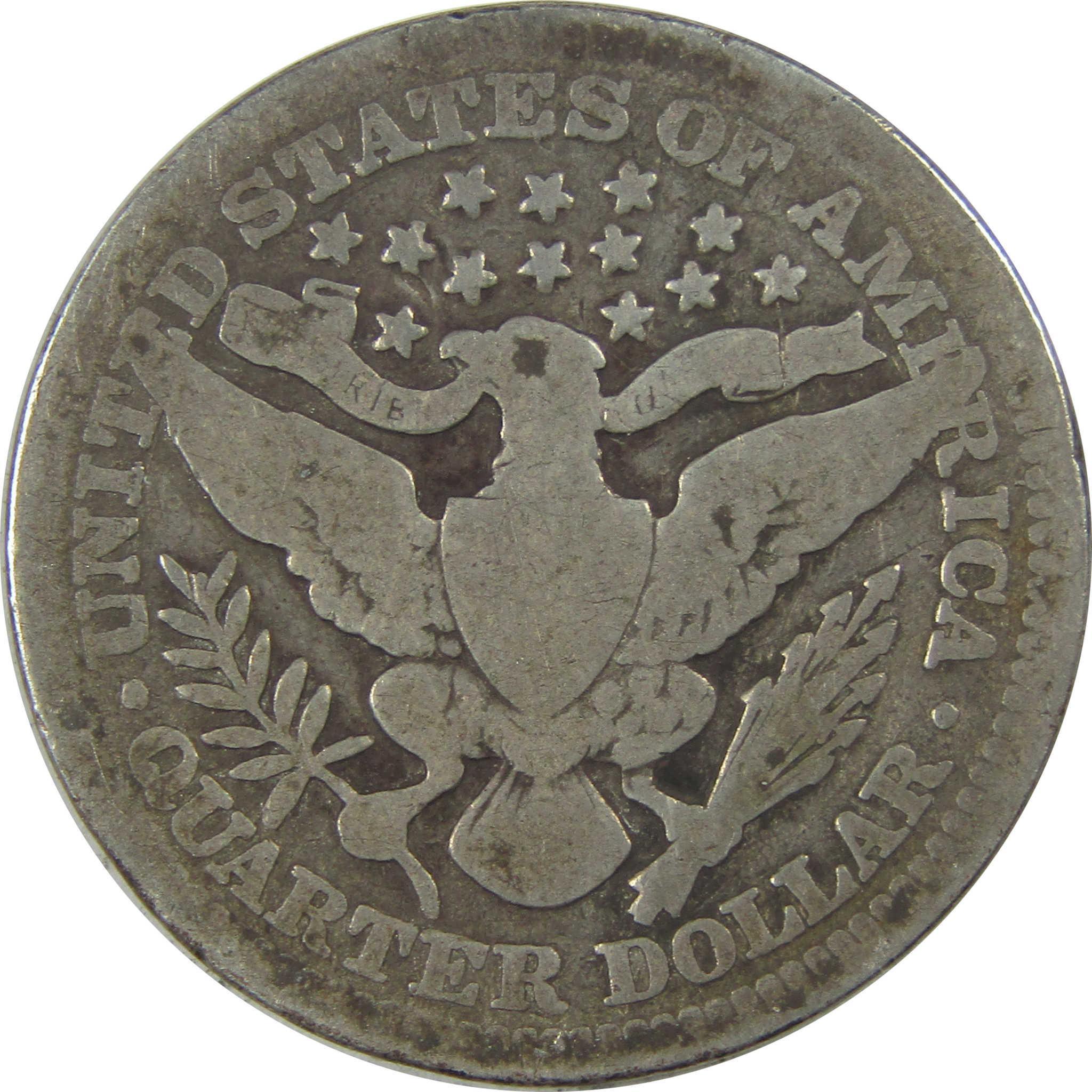 1905 Barber Quarter G Good Details Silver 25c Coin SKU:I21801