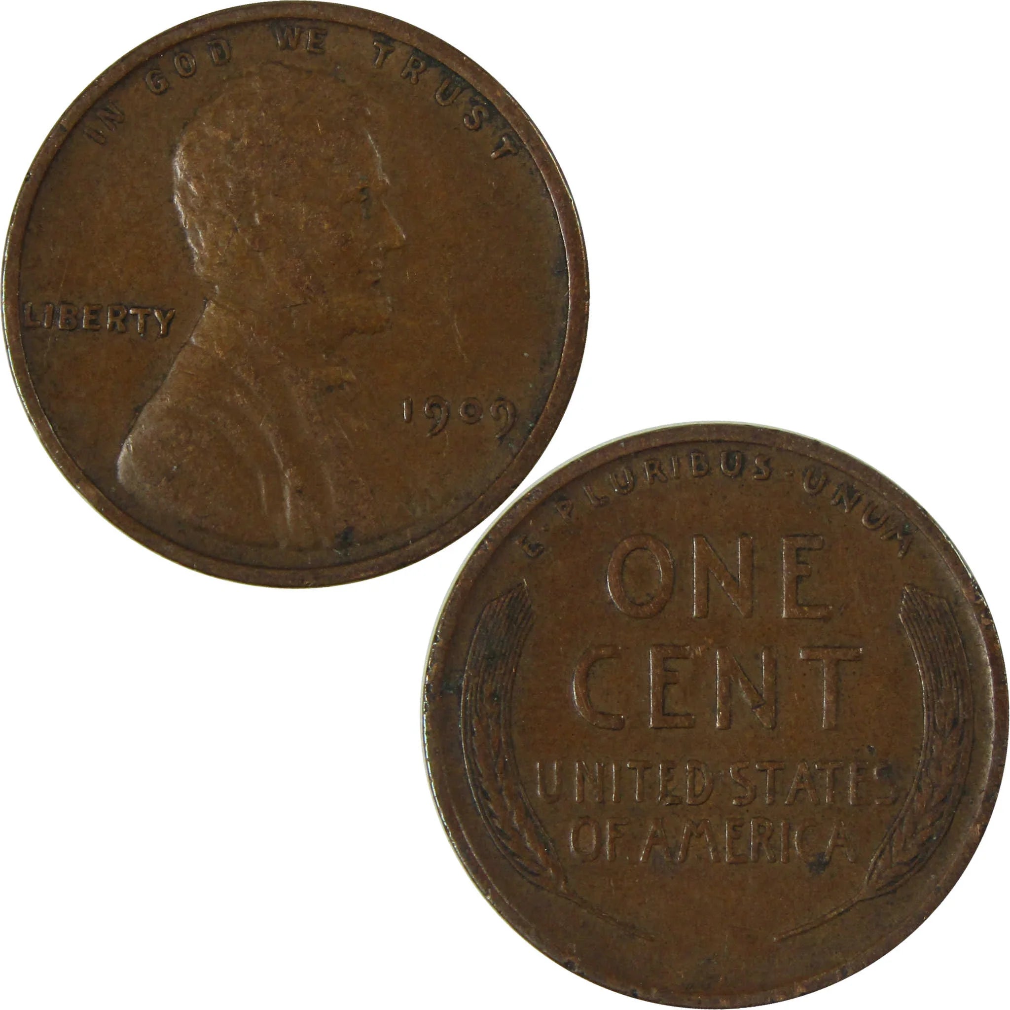 1909 Lincoln Wheat Cent VF Very Fine Penny 1c Coin SKU:I26752