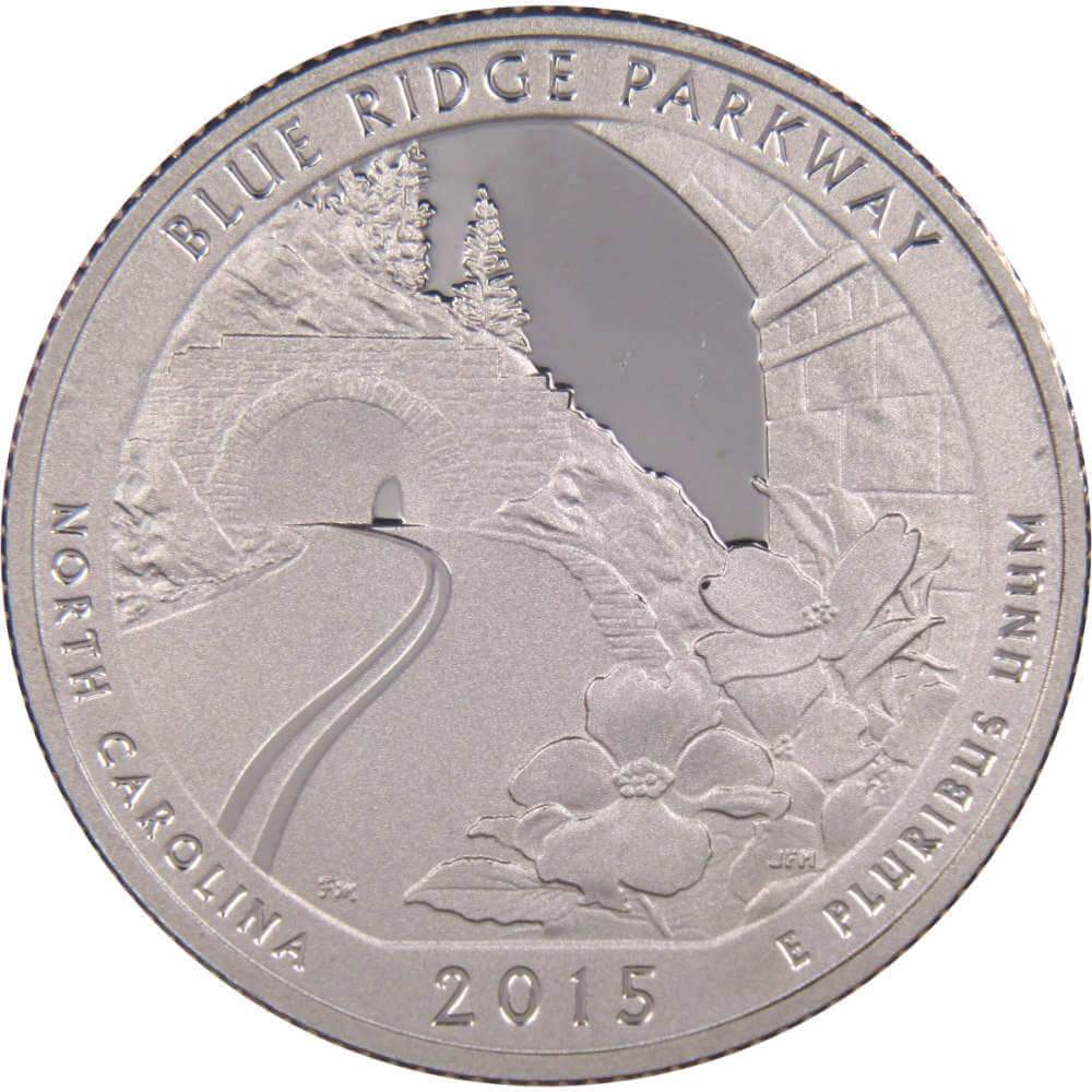 2015 S Blue Ridge Parkway Quarter Clad Proof 25c Coin Collectible