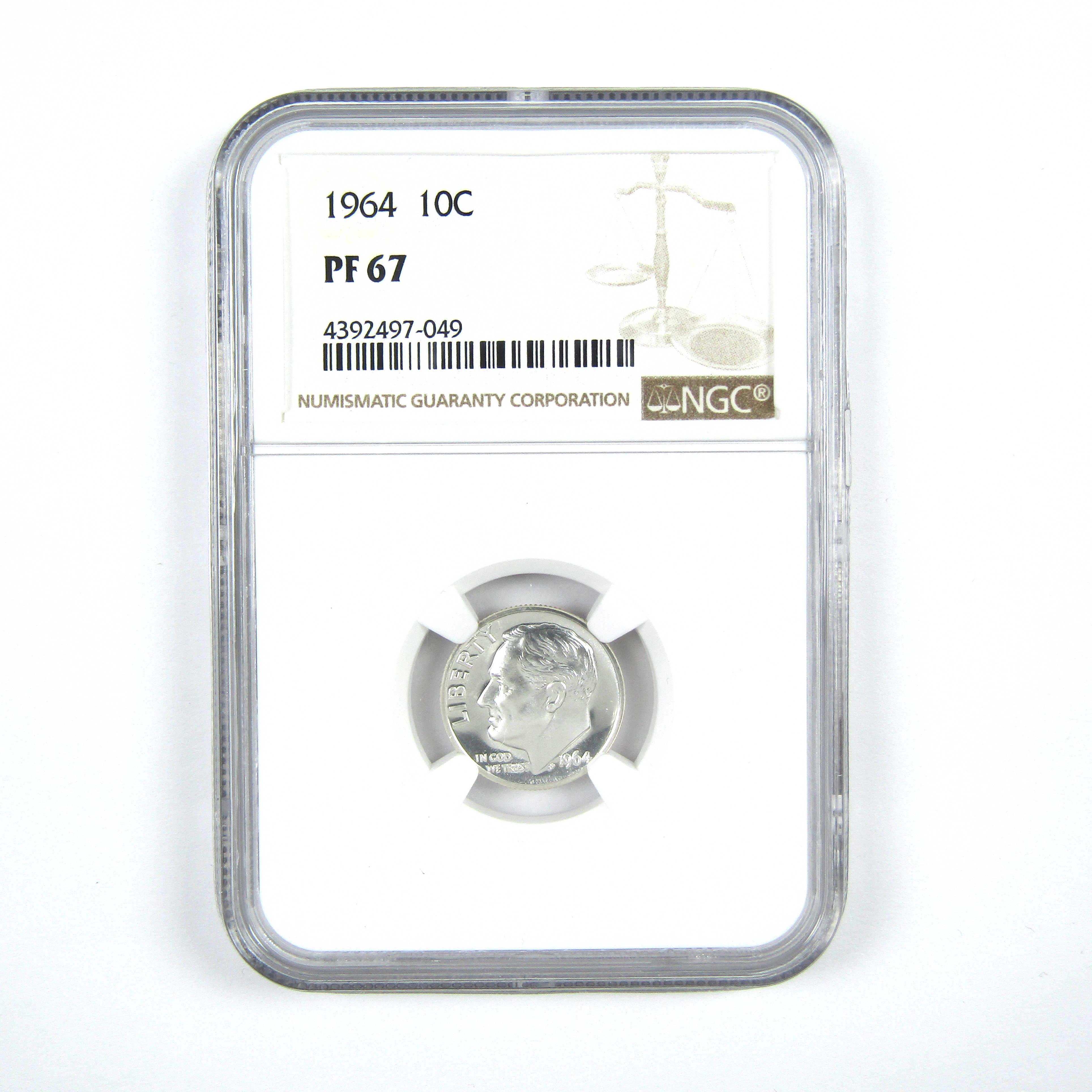 1964 Roosevelt Dime PF 67 NGC Silver 10c Proof Coin SKU:CPC6127