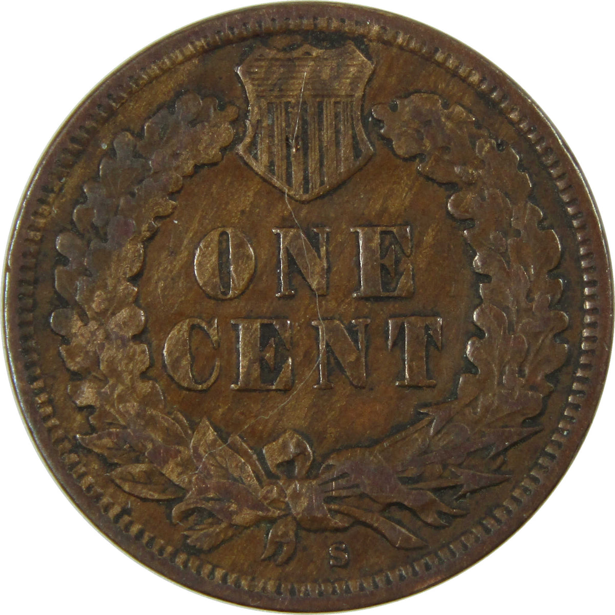 1908 S Indian Head Cent VF Very Fine Penny 1c Coin SKU:I28642