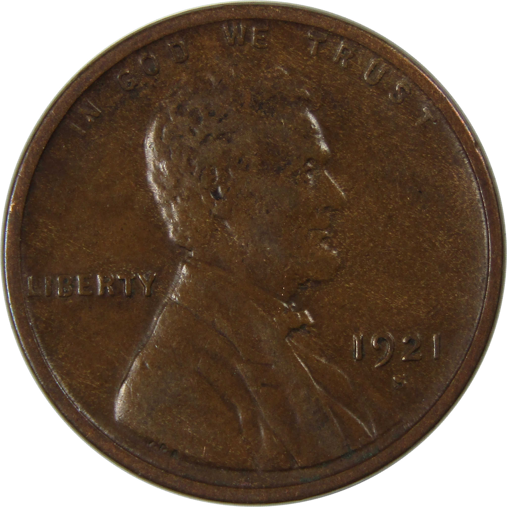 1921 S Lincoln Wheat Cent XF EF Extremely Fine Penny SKU:I23477