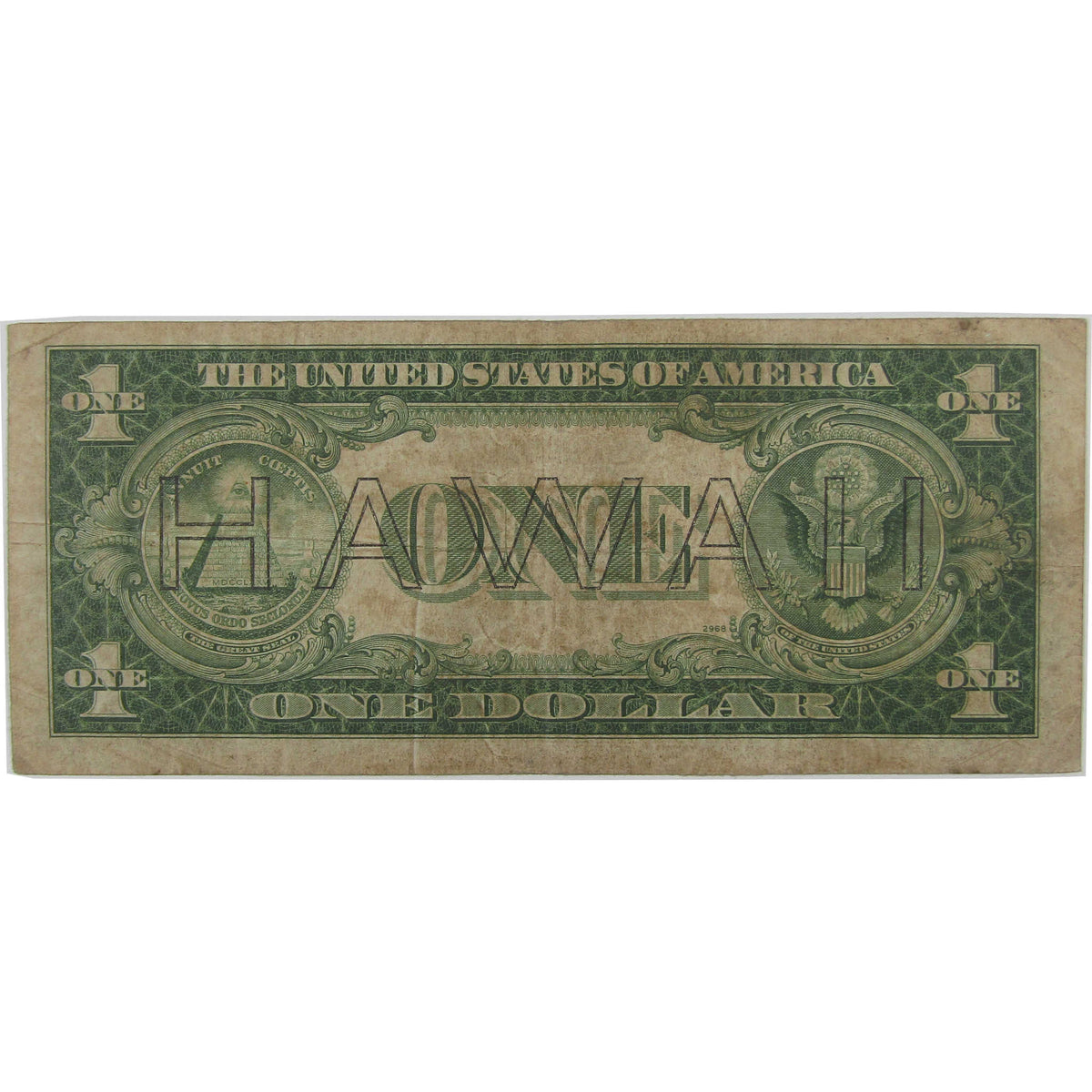 1935 A $1 Silver Certificate Hawaii WWII F Fine Serial Block Five 7's