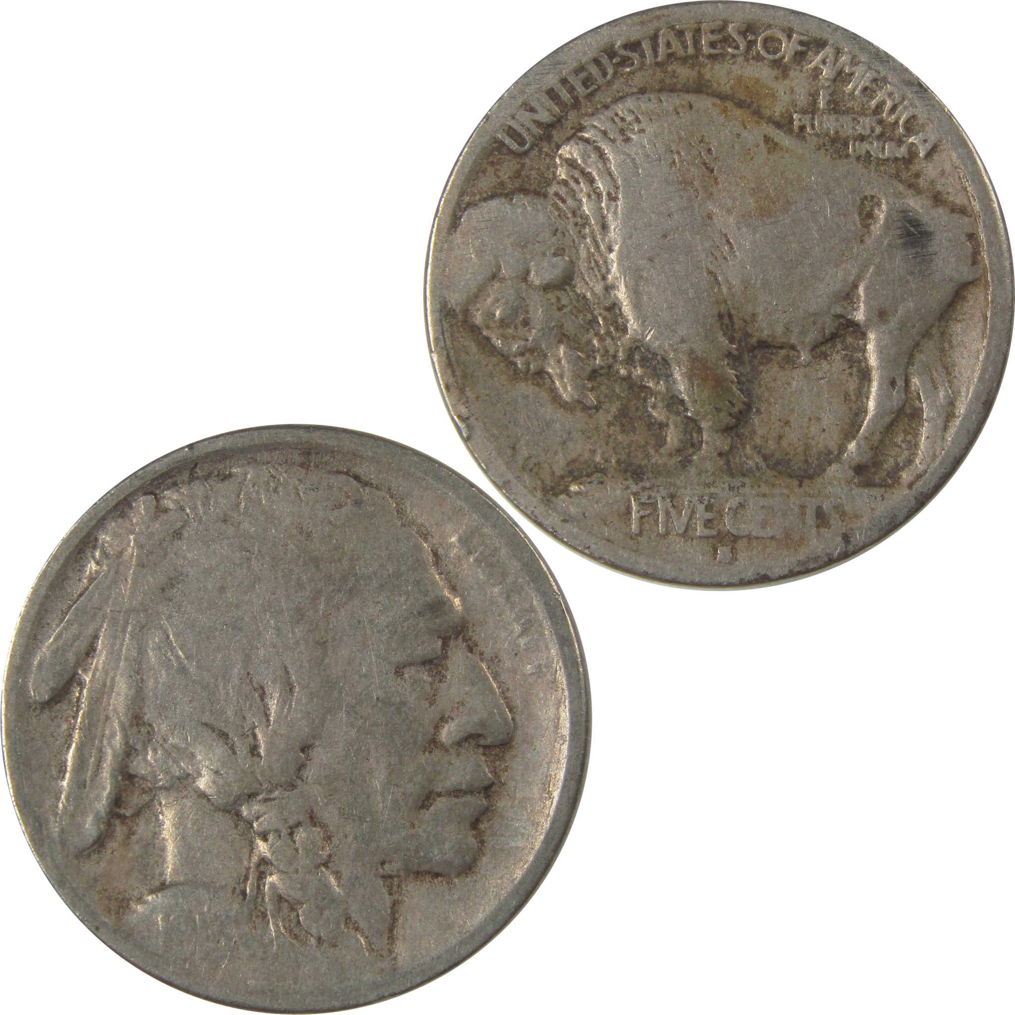 1913 S Type 1 Indian Head Buffalo Nickel F Fine Details SKU:I22913