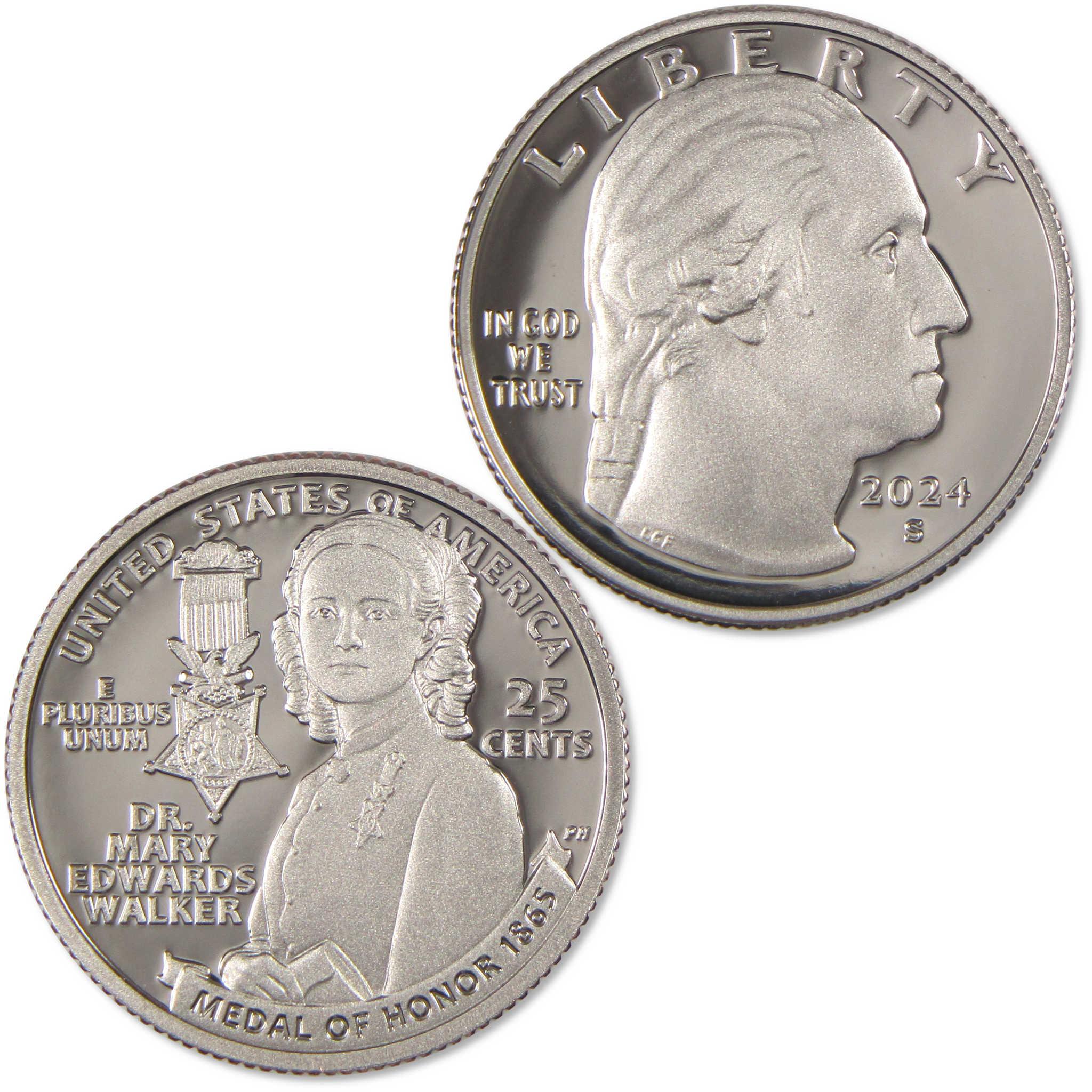 2024 S Mary Edwards Walker American Women Quarter Clad Proof 25c Coin
