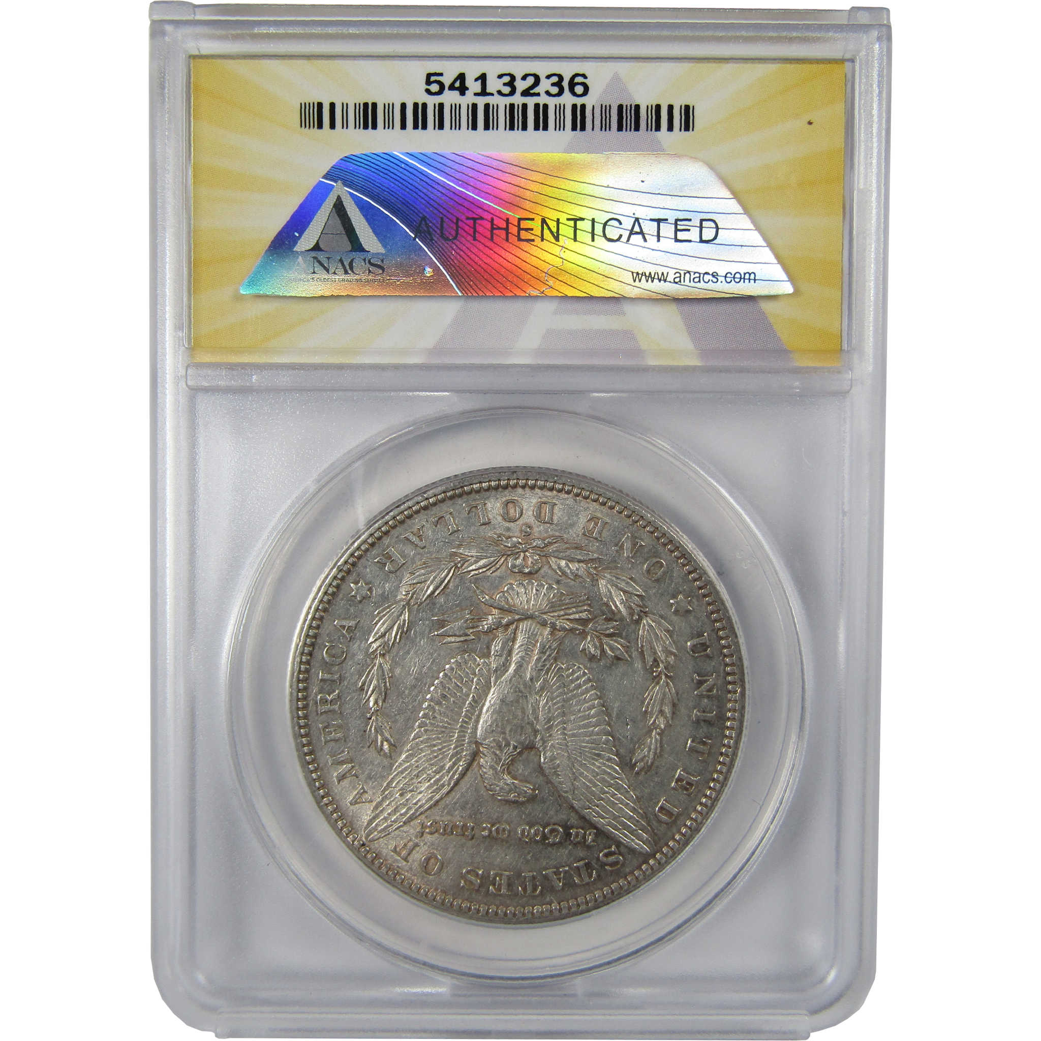 1886 S Morgan Dollar AU 55 Details ANACS Silver $1 Coin SKU:I23705