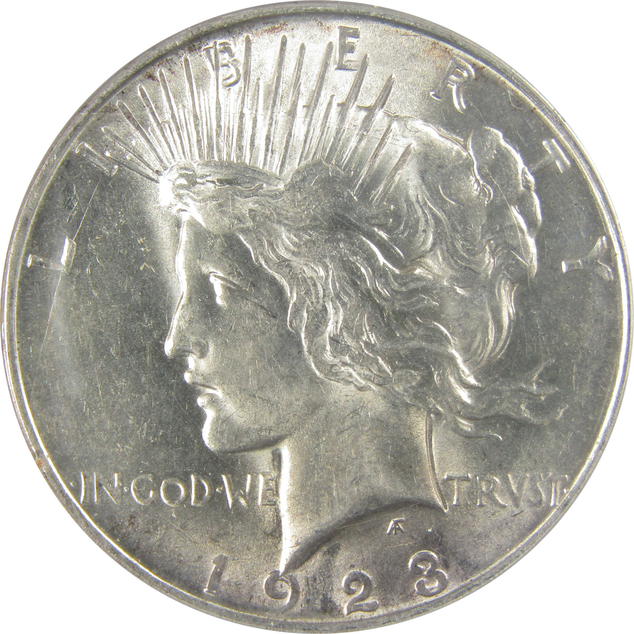 1923 D Peace Dollar AU 58 ANACS Silver $1 Coin SKU:I20884