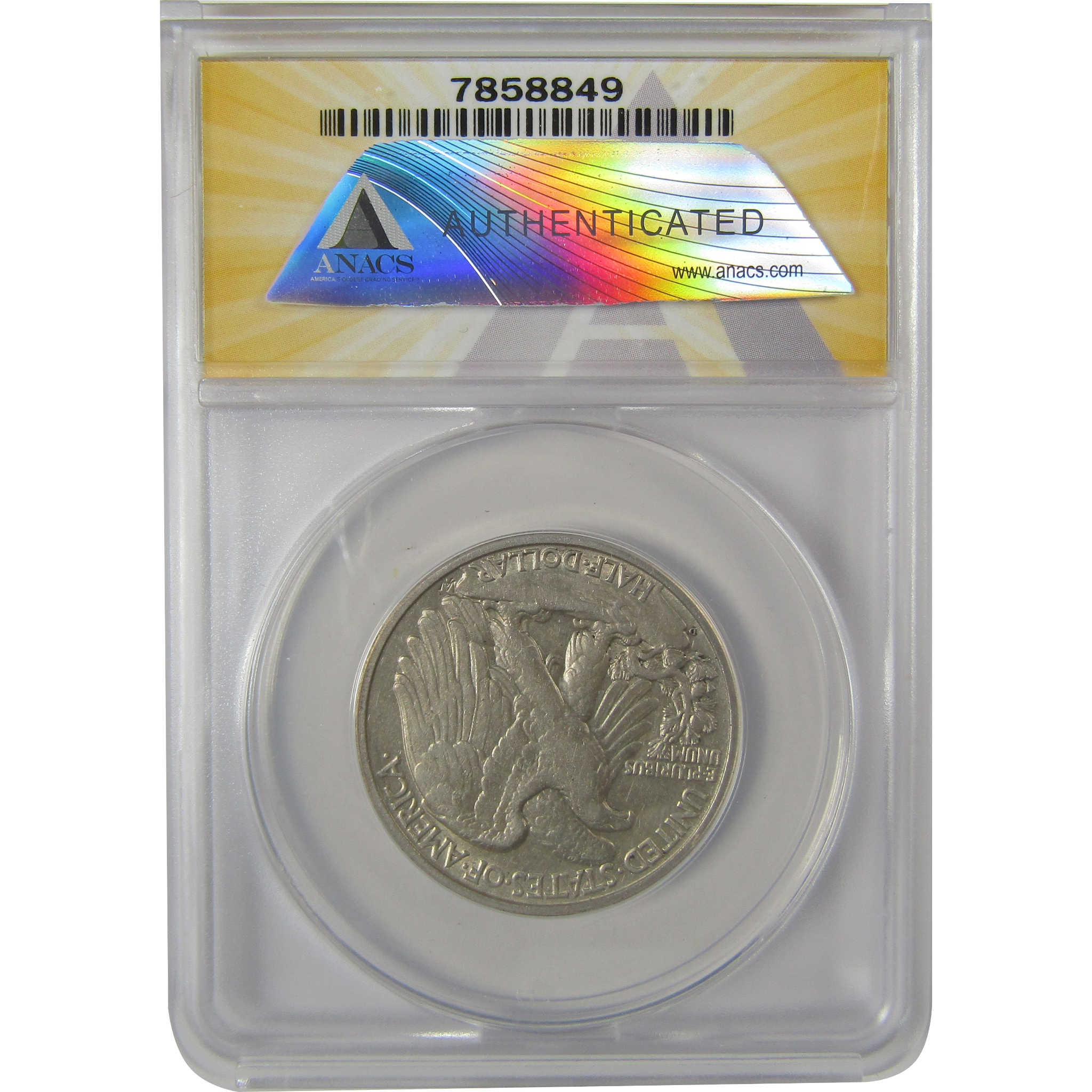 1938 D Liberty Walking Half Dollar EF 45 ANACS Silver SKU:I20175