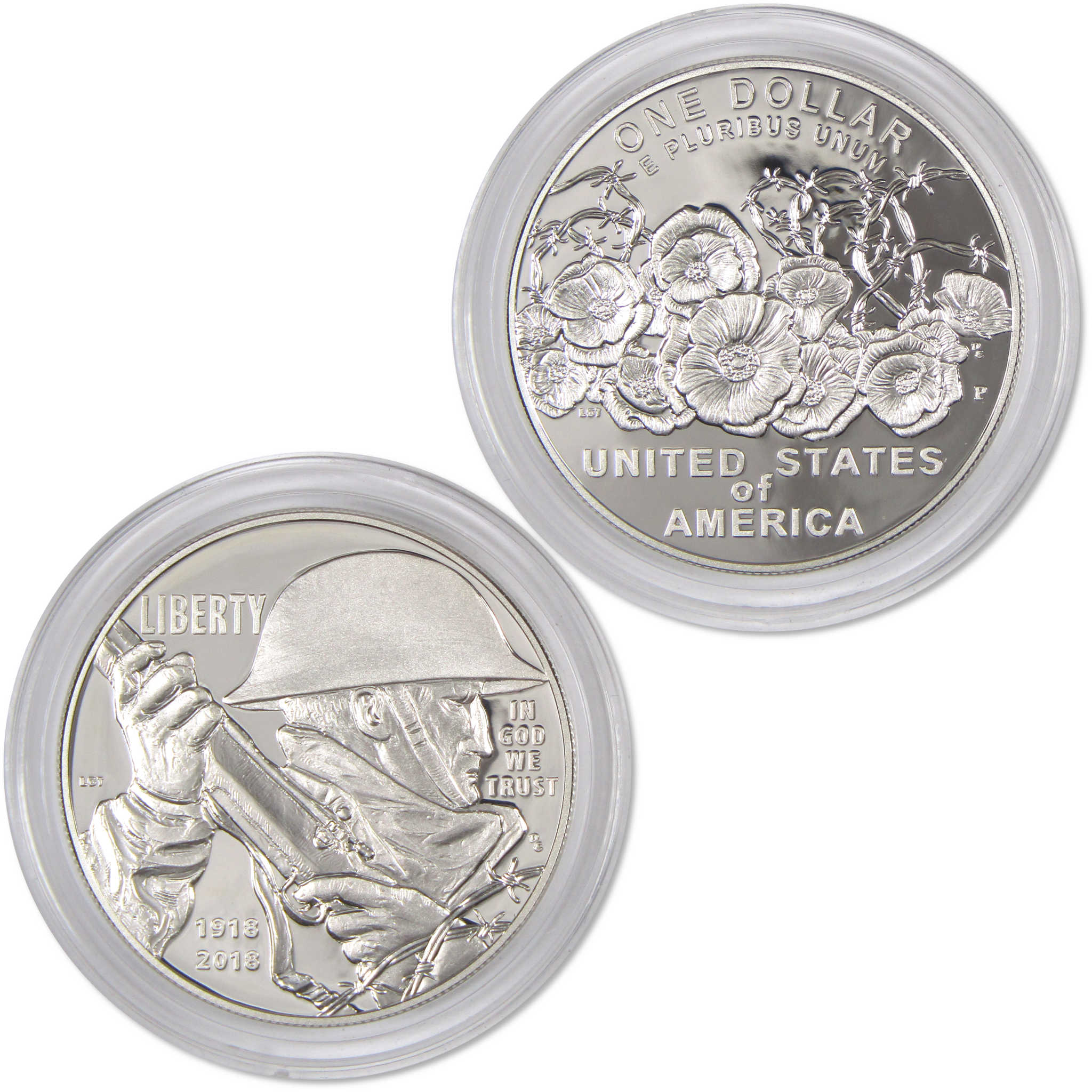 World War I Centennial Commemorative Dollar 2018 P Choice Proof Silver