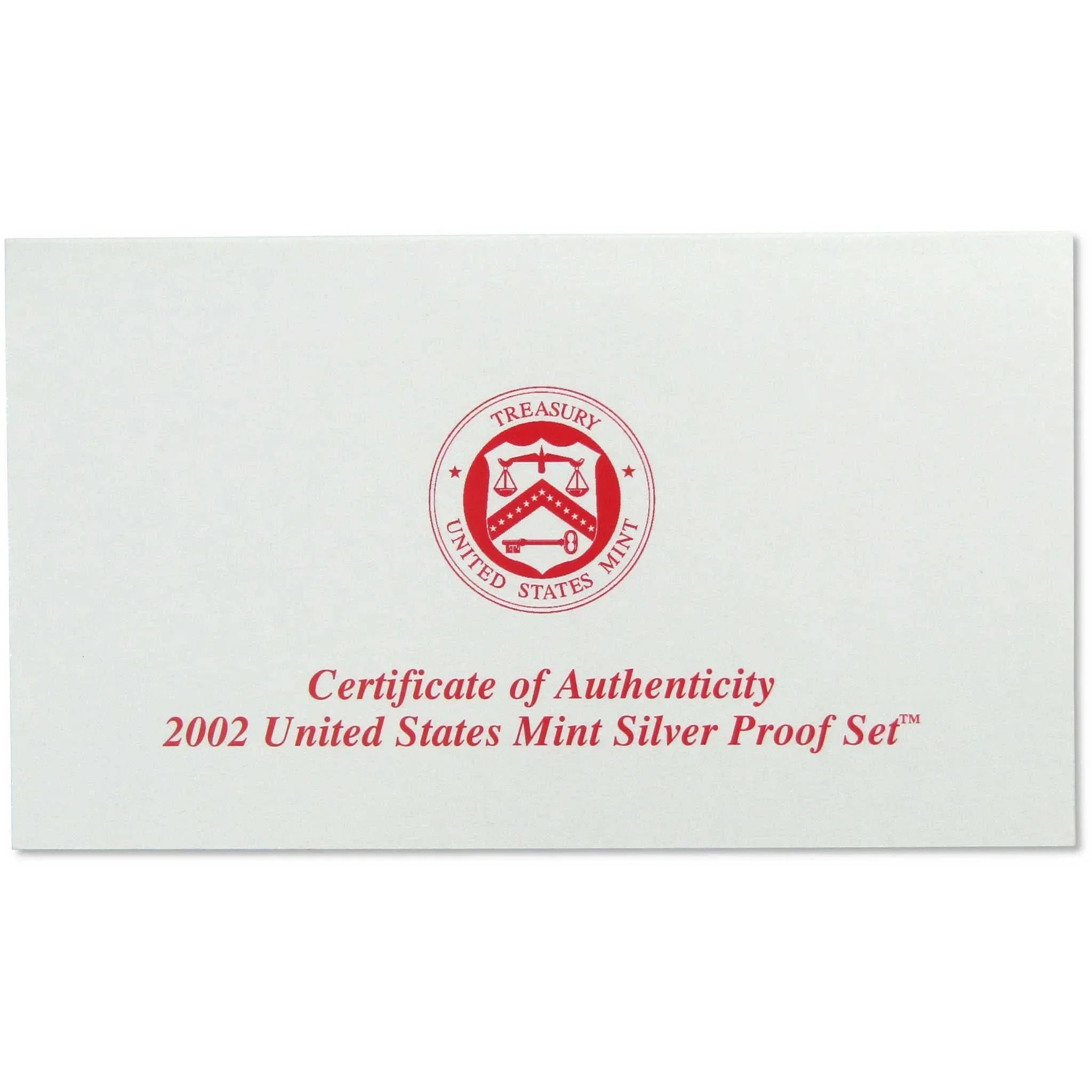 2002 Silver Proof Set U.S. Mint Original Government Packaging OGP COA