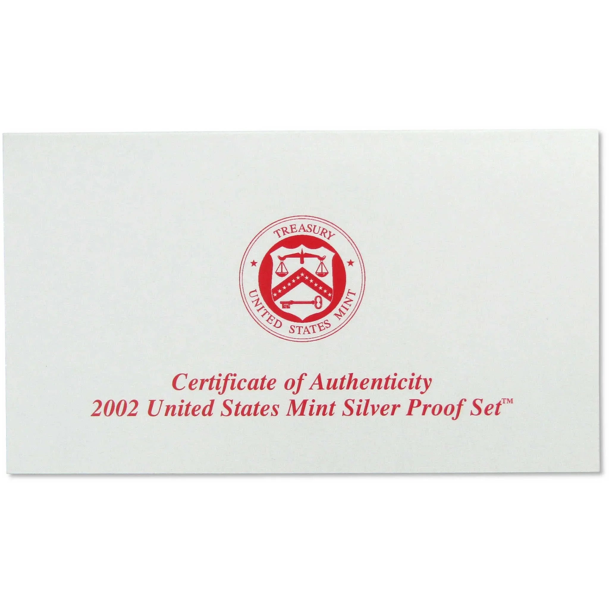 2002 Silver Proof Set U.S. Mint Original Government Packaging OGP COA