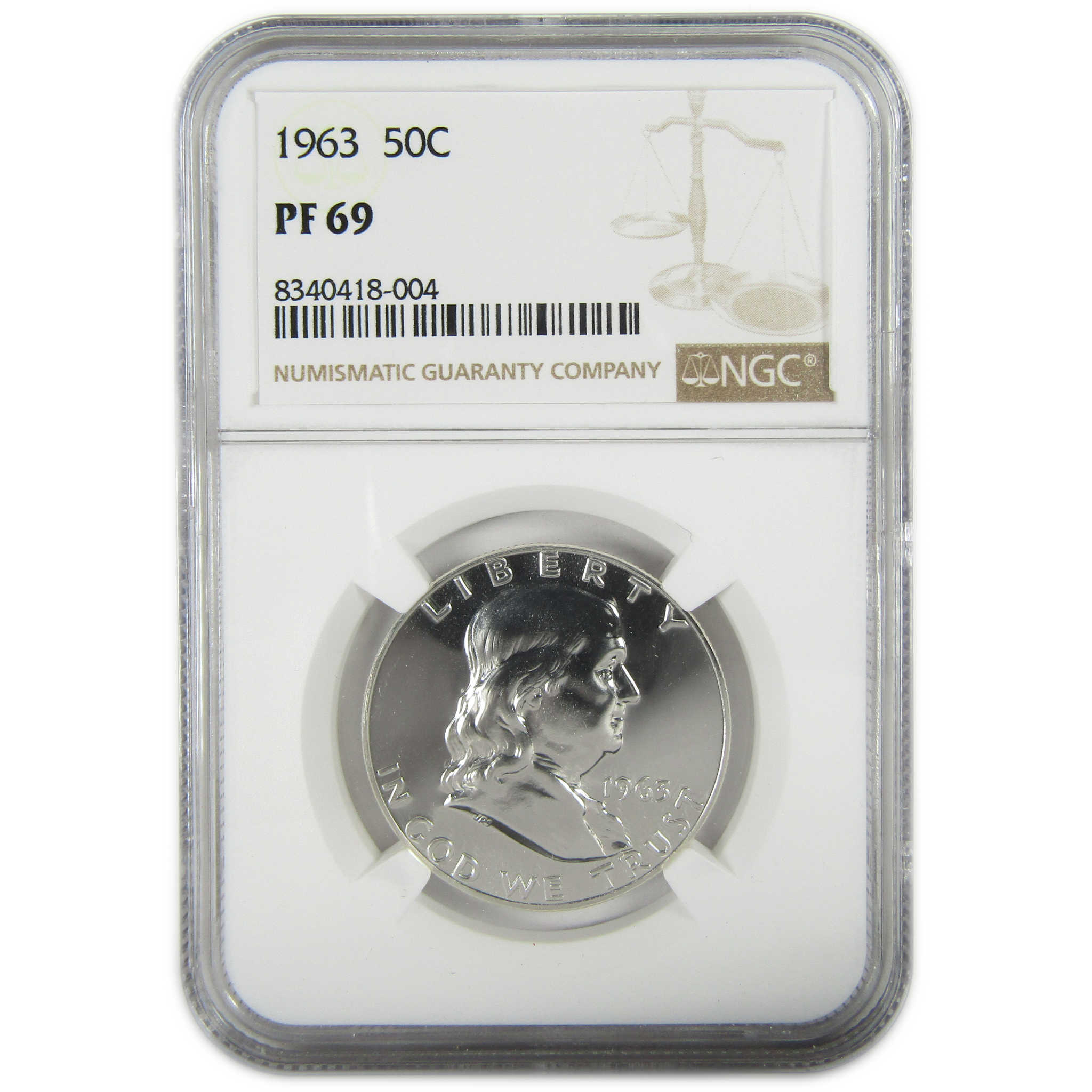 1963 Franklin Silver Half Dollar PF 69 NGC Proof 50c Coin SKU:I27437