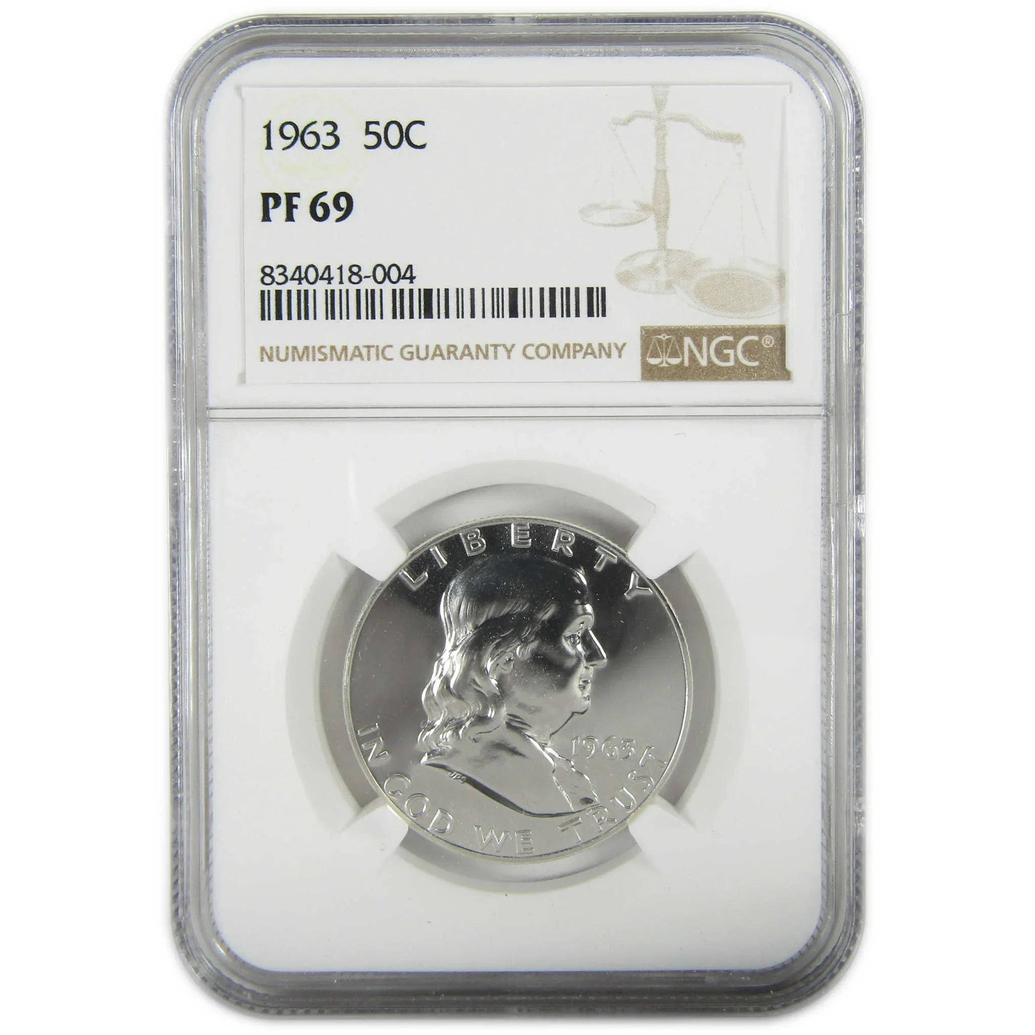 1963 Franklin Silver Half Dollar PF 69 NGC Proof 50c Coin SKU:I27437