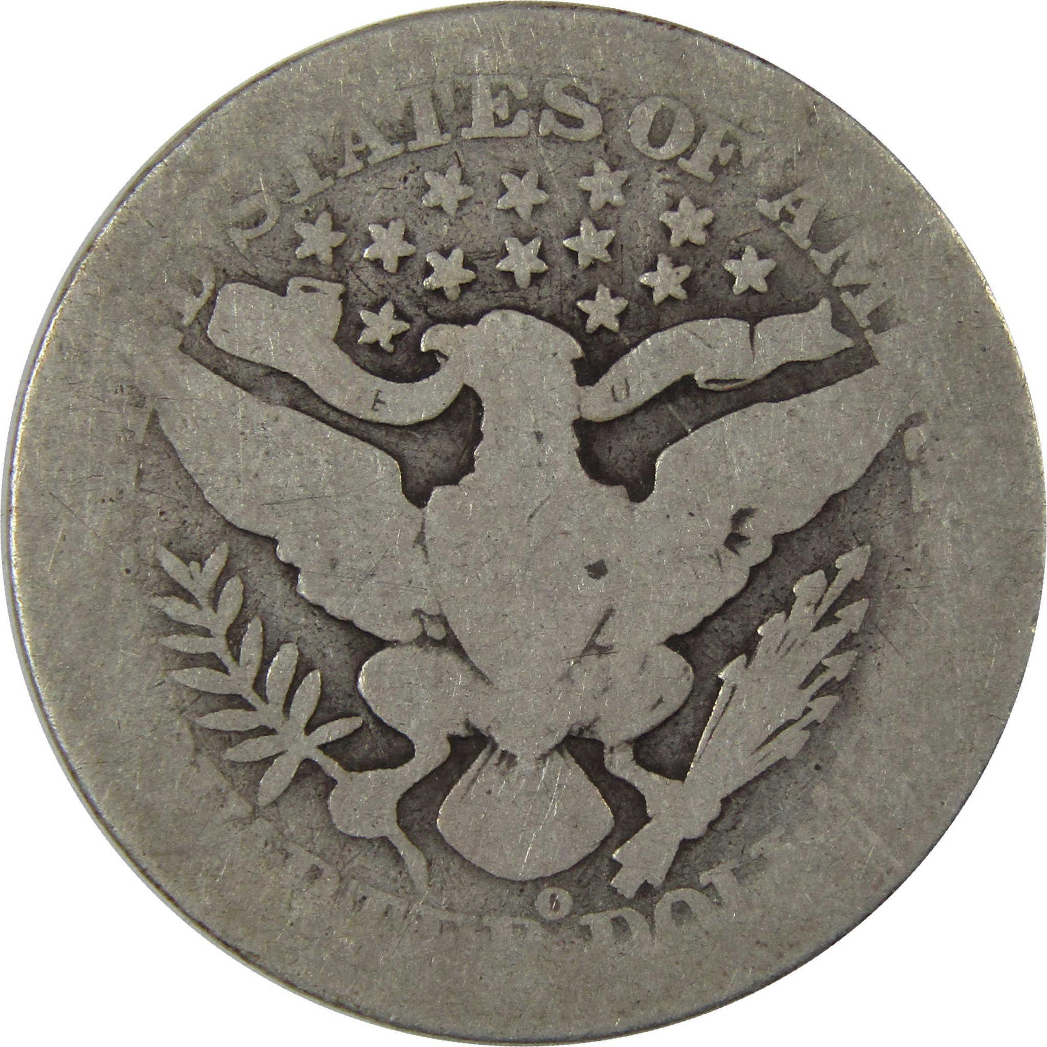 1901 O Barber Quarter AG About Good Silver 25c Coin SKU:I23717