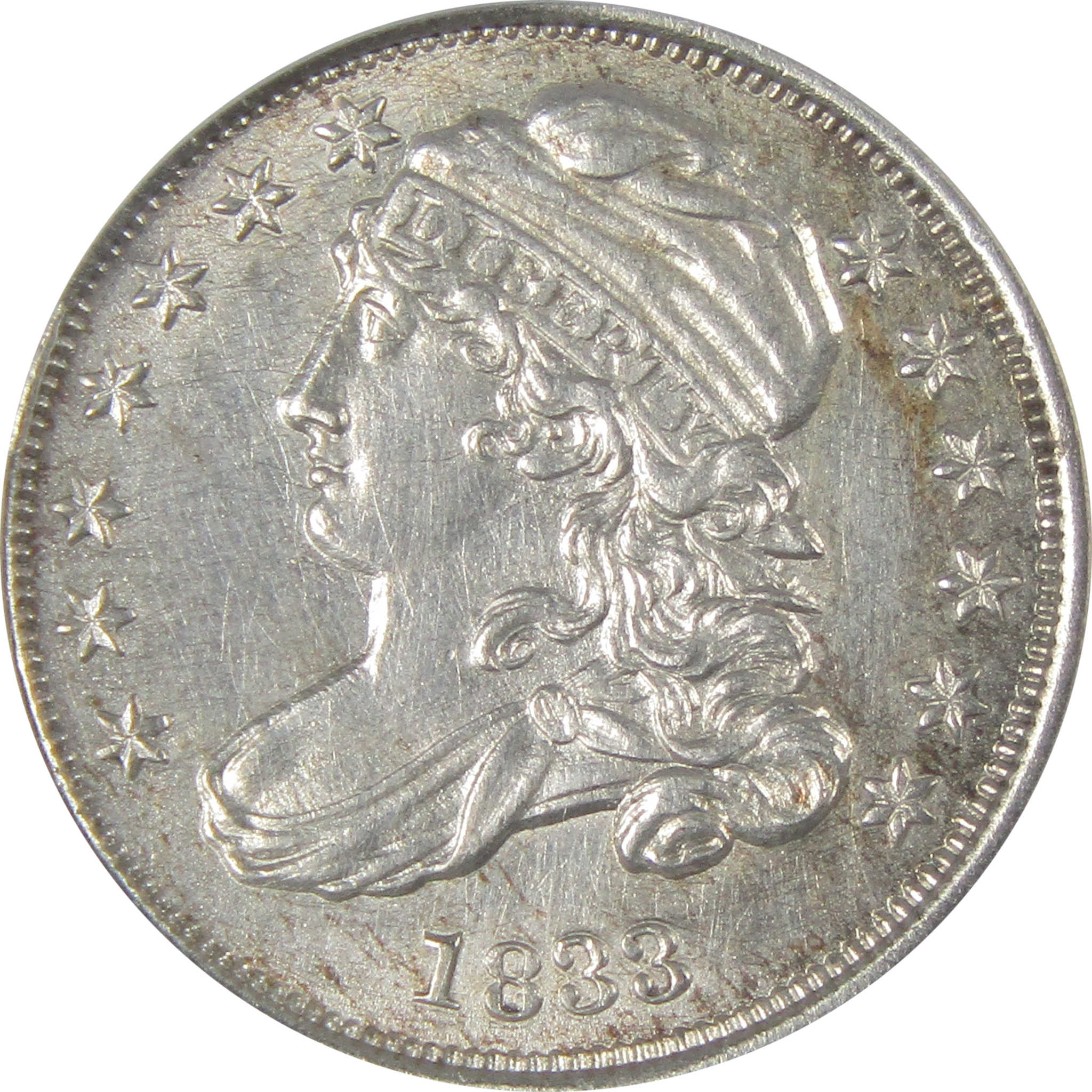 1833 Capped Bust Dime AU 58 Details ANACS Silver 10c Coin SKU:CP133