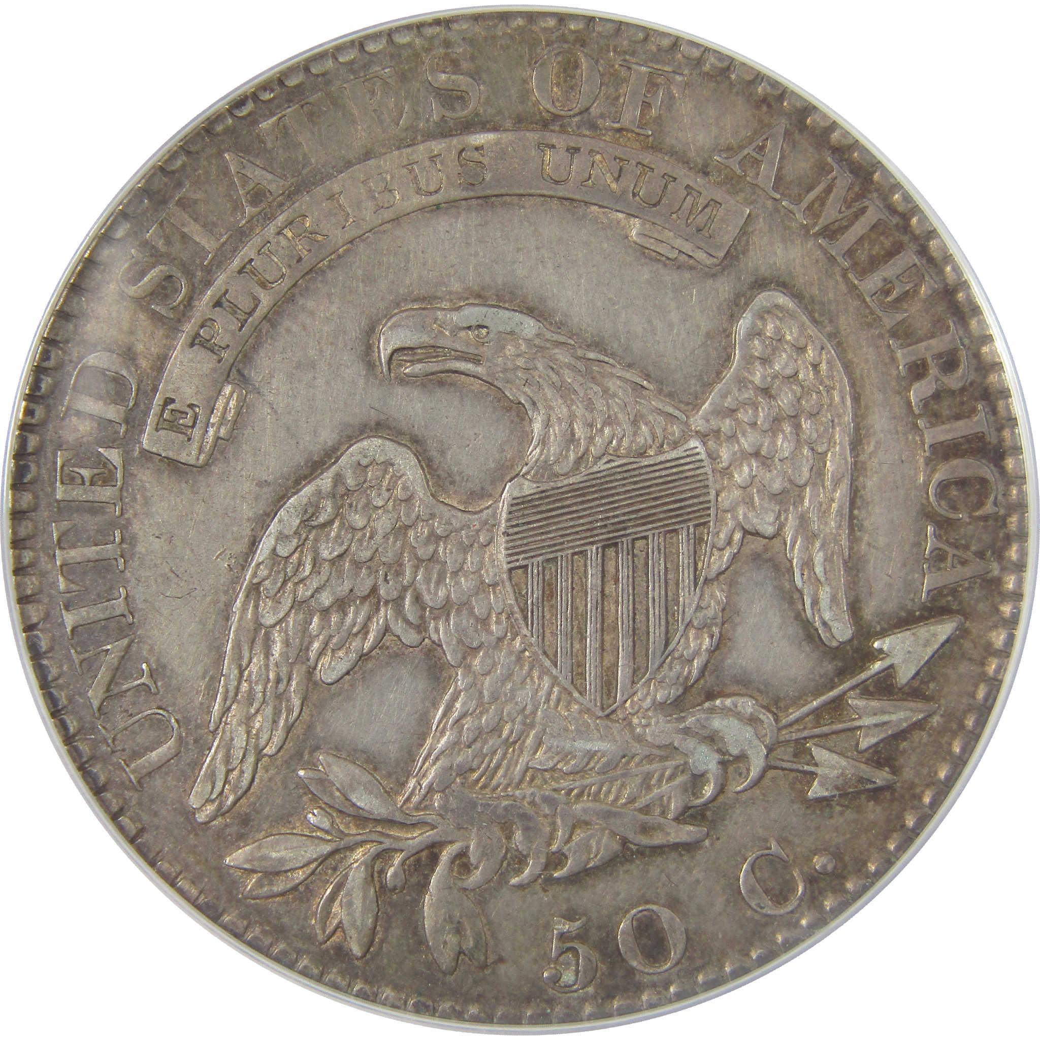 1819 Capped Bust Silver Half Dollar AU 50 Details ANACS SKU:I24462