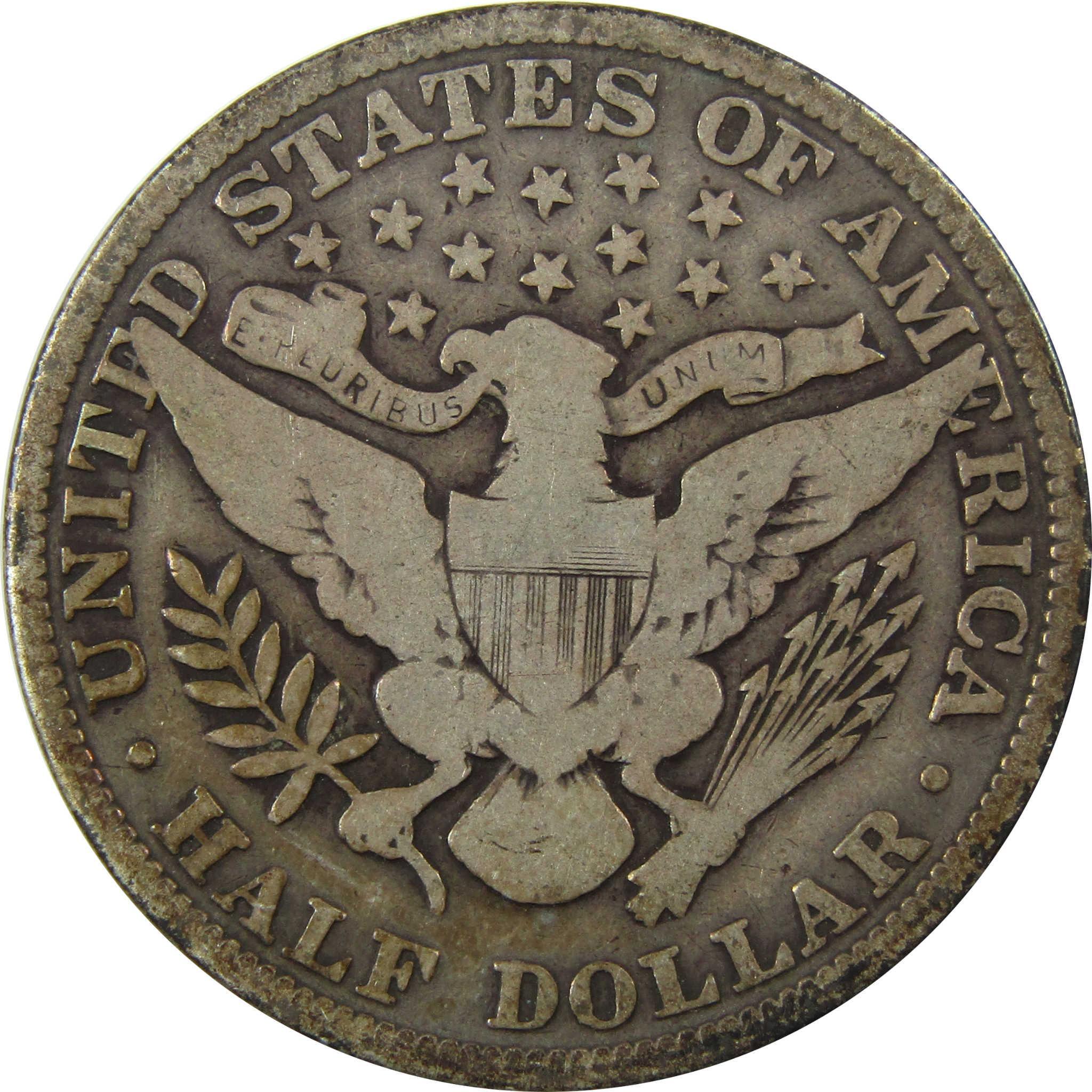 1912 Barber Silver Half Dollar G Good Details 50c Coin SKU:I25816