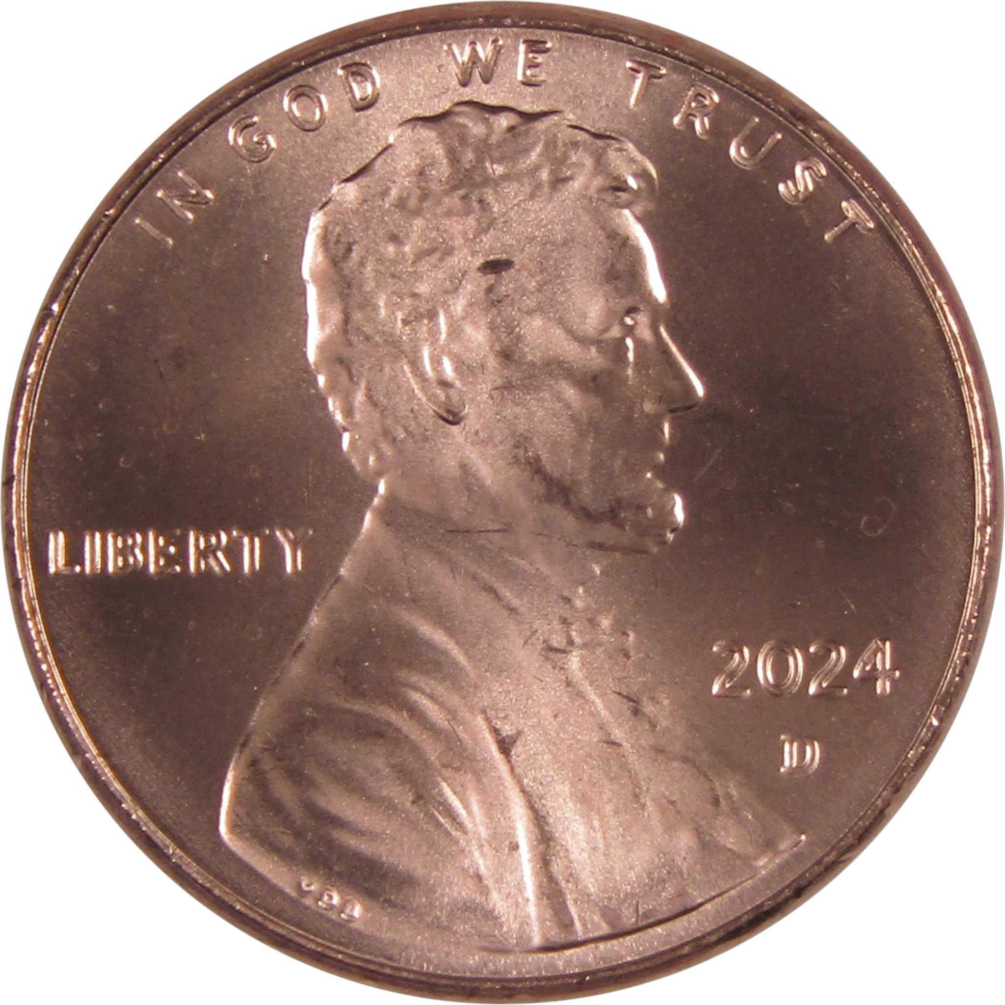 2024 D Lincoln Shield Cent Uncirculated Penny 1c Coin