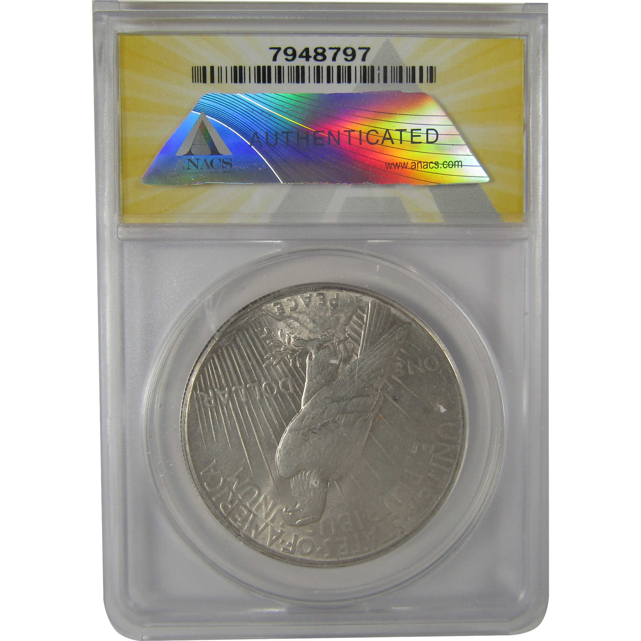 1928 Peace Dollar AU 58 ANACS Silver $1 Coin SKU:I23064