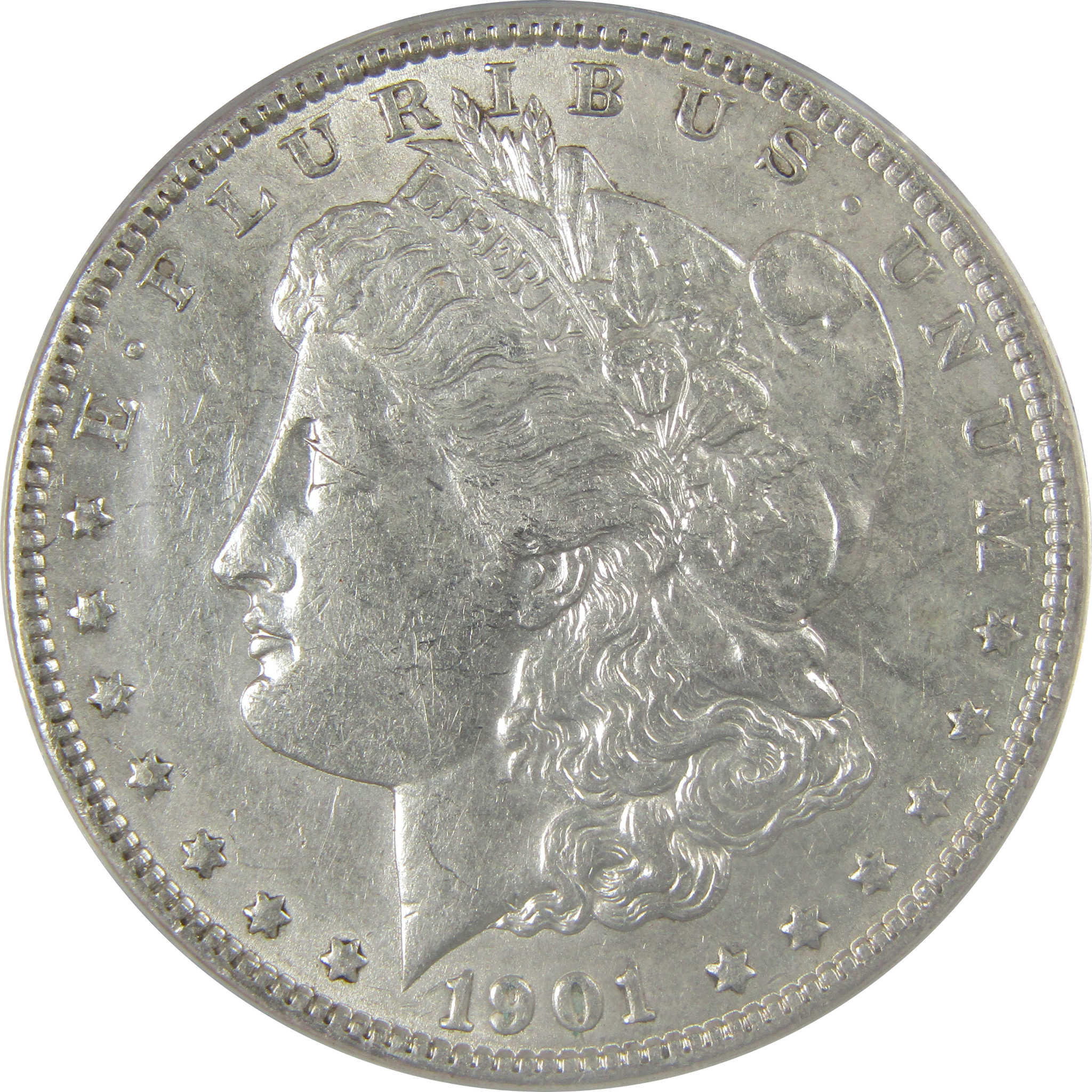 1901 Morgan Dollar AU 50 Details ANACS Silver $1 Coin SKU:I21278 - Morgan coin - Morgan silver dollar - Morgan silver dollar for sale - Profile Coins & Collectibles