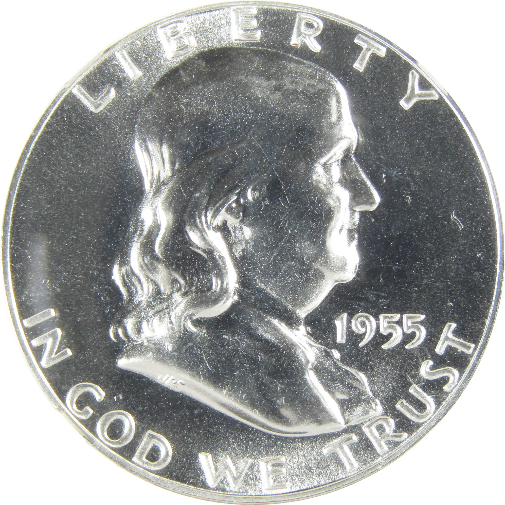 1955 Franklin Silver Half Dollar PF 68 NGC Proof 50c Coin SKU:I27405