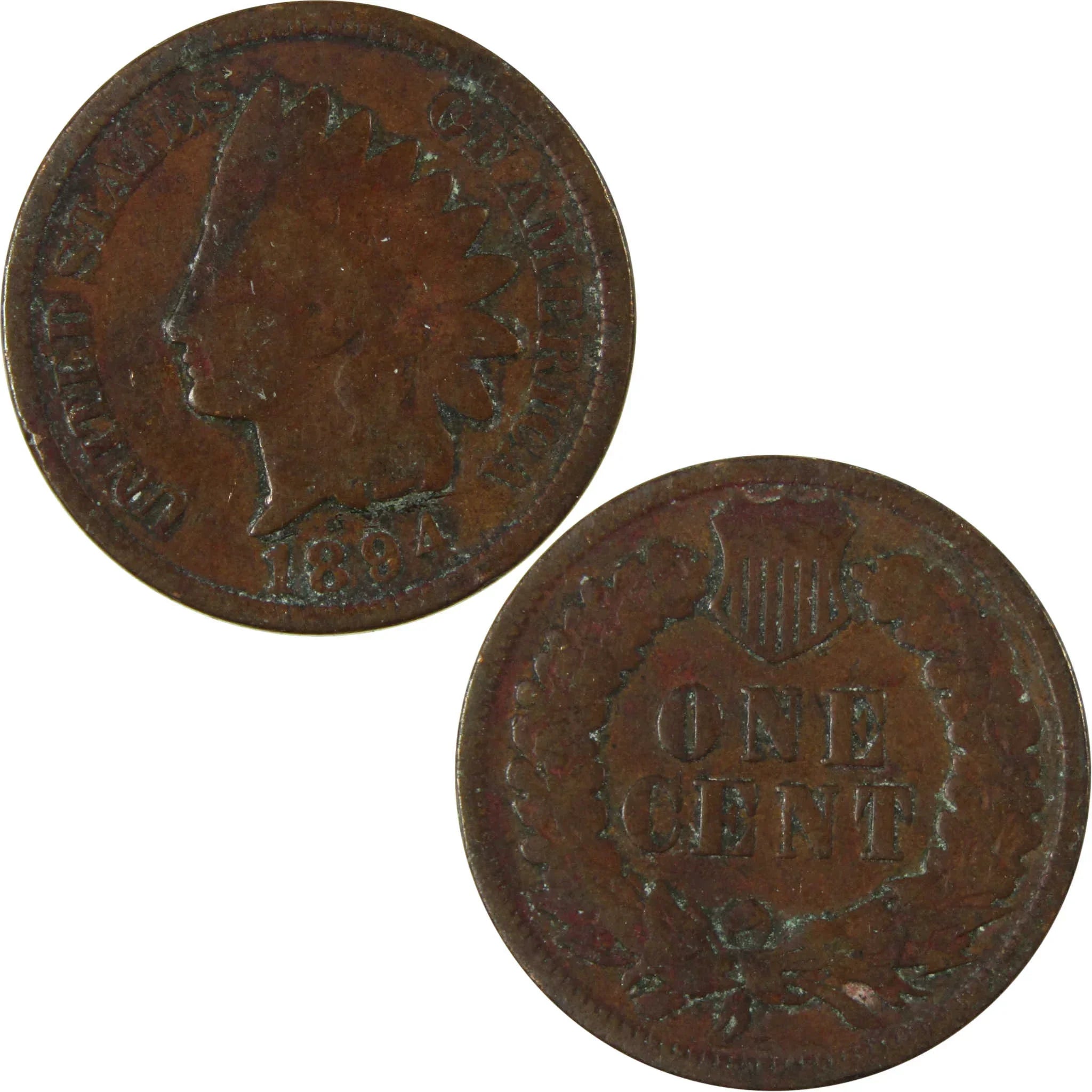 1894 Indian Head Cent G Good Details Penny 1c Coin SKU:I26564
