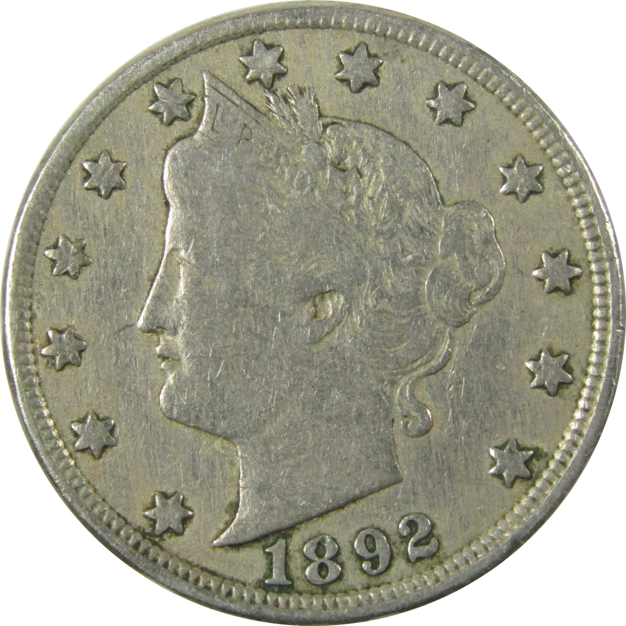 1892 Liberty Head V Nickel VF Very Fine Details 5c Coin SKU:I26031