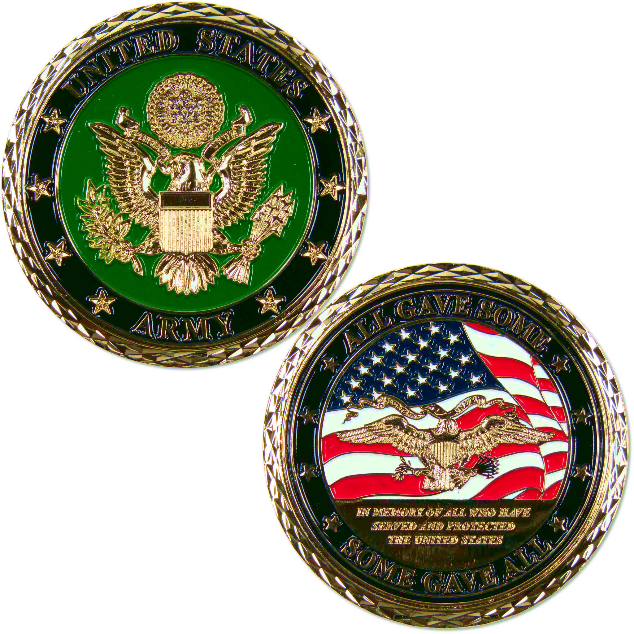 United States Army Challenge Coin Brass Collectible with Enameled Coloring