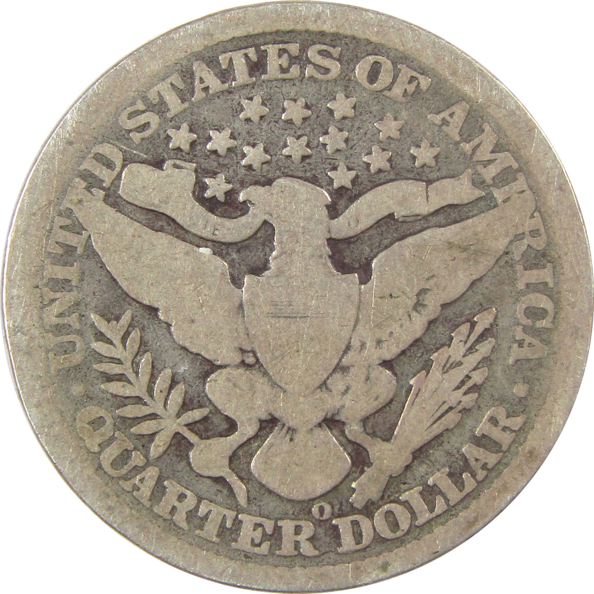 1896 O Barber Quarter AG About Good Silver 25c Coin SKU:I21875