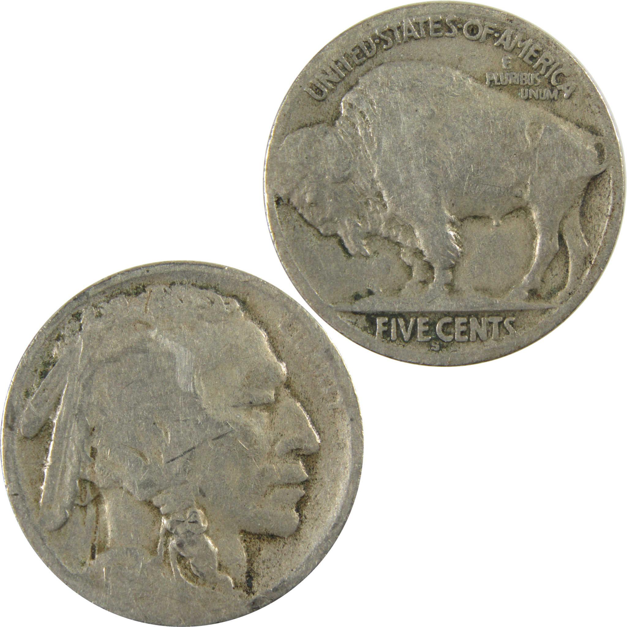 1914 S Indian Head Buffalo Nickel G Good 5c Coin SKU:I28218