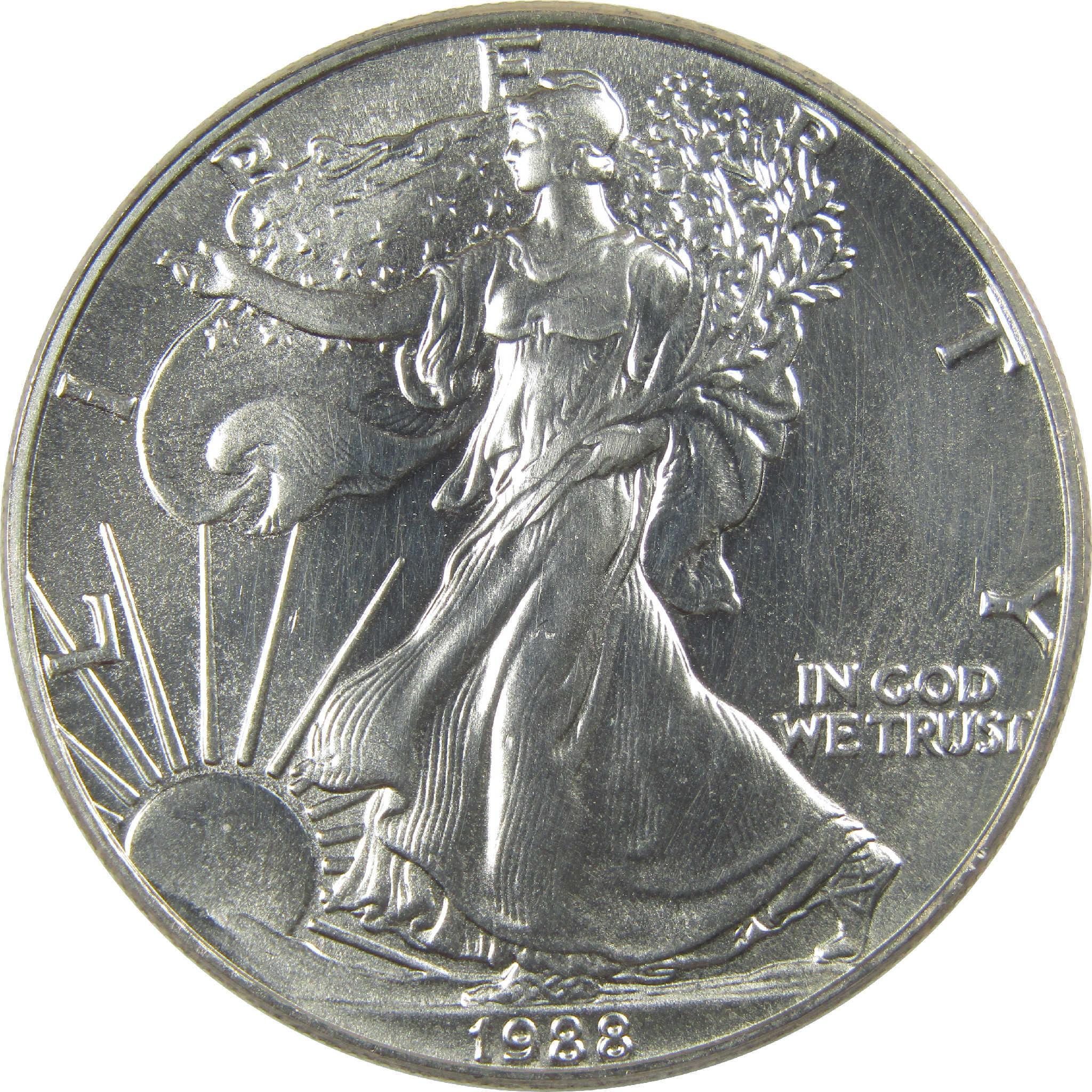 1988 American Silver Eagle Uncirculated Bullion $1 Coin