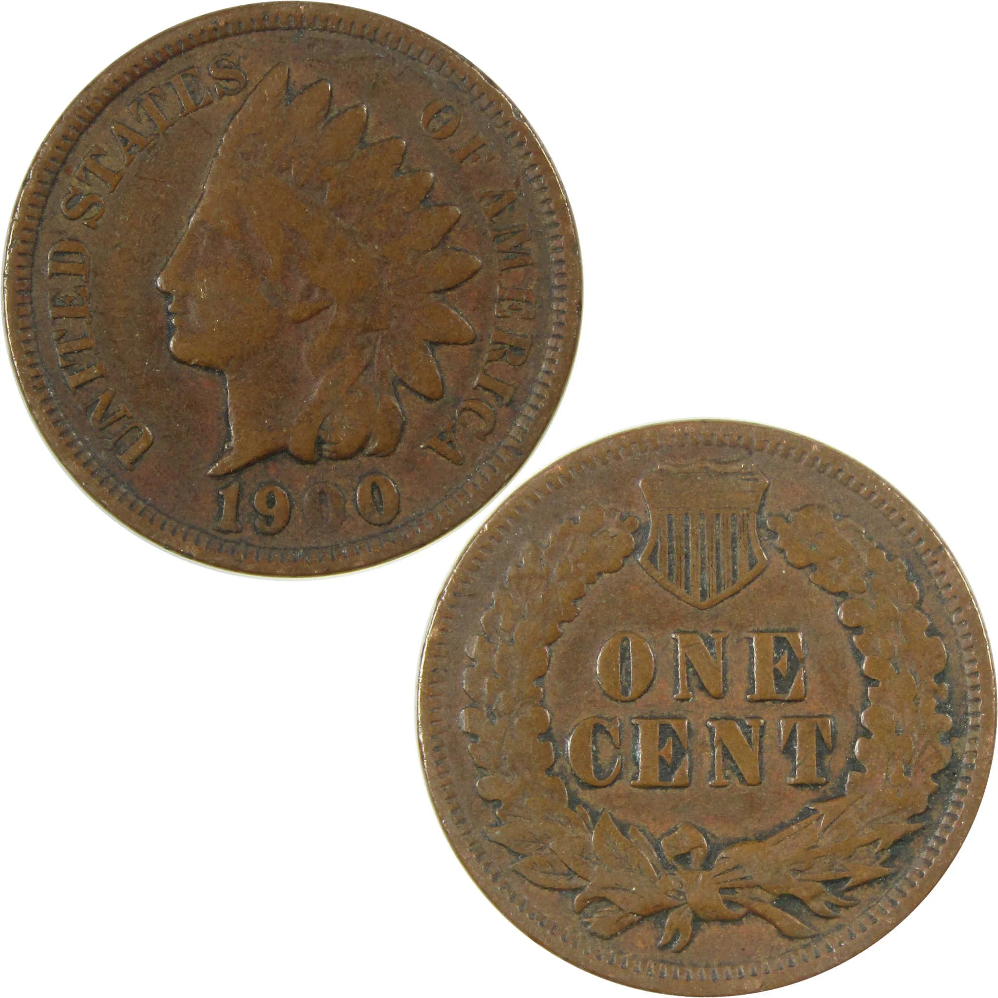 1900 Indian Head Cent VG Very Good Penny 1c Coin SKU:I27042