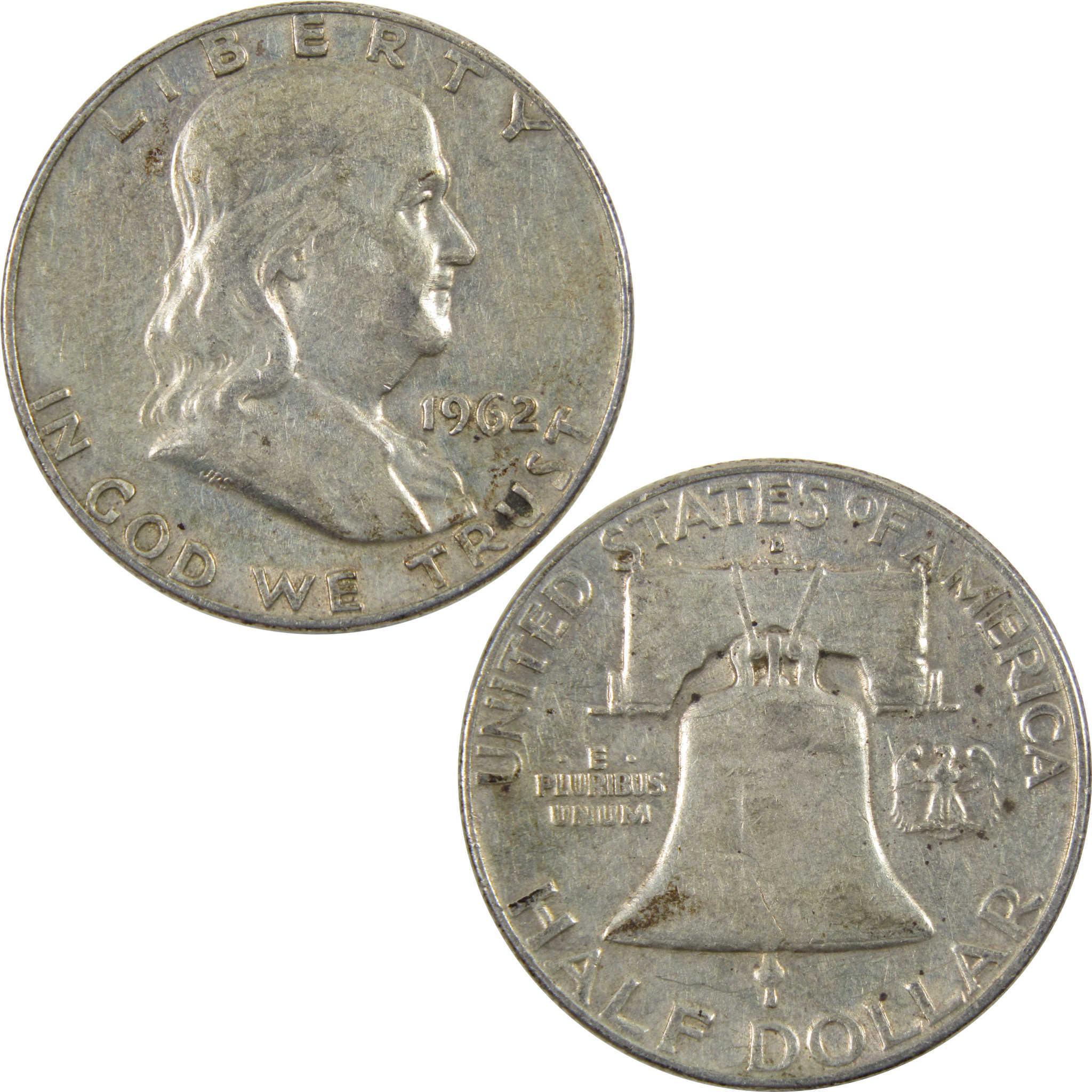 1962 D Franklin Half Dollar G Good 90% Silver 50c Coin