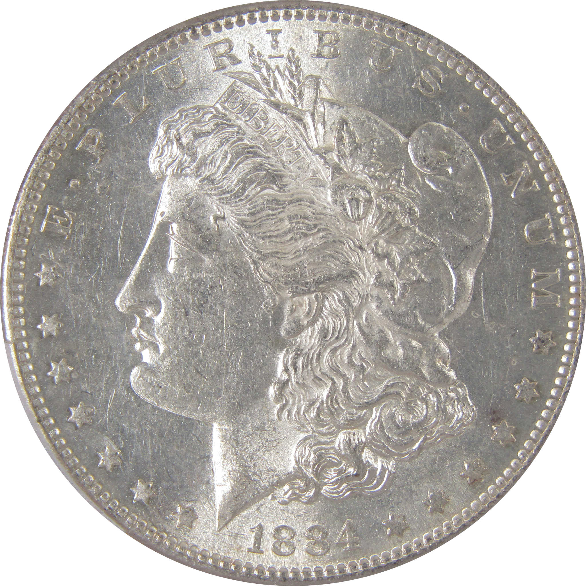 1884 S Morgan Dollar AU 58 PCGS Silver $1 Coin SKU:I17775 - Morgan coin - Morgan silver dollar - Morgan silver dollar for sale - Profile Coins & Collectibles
