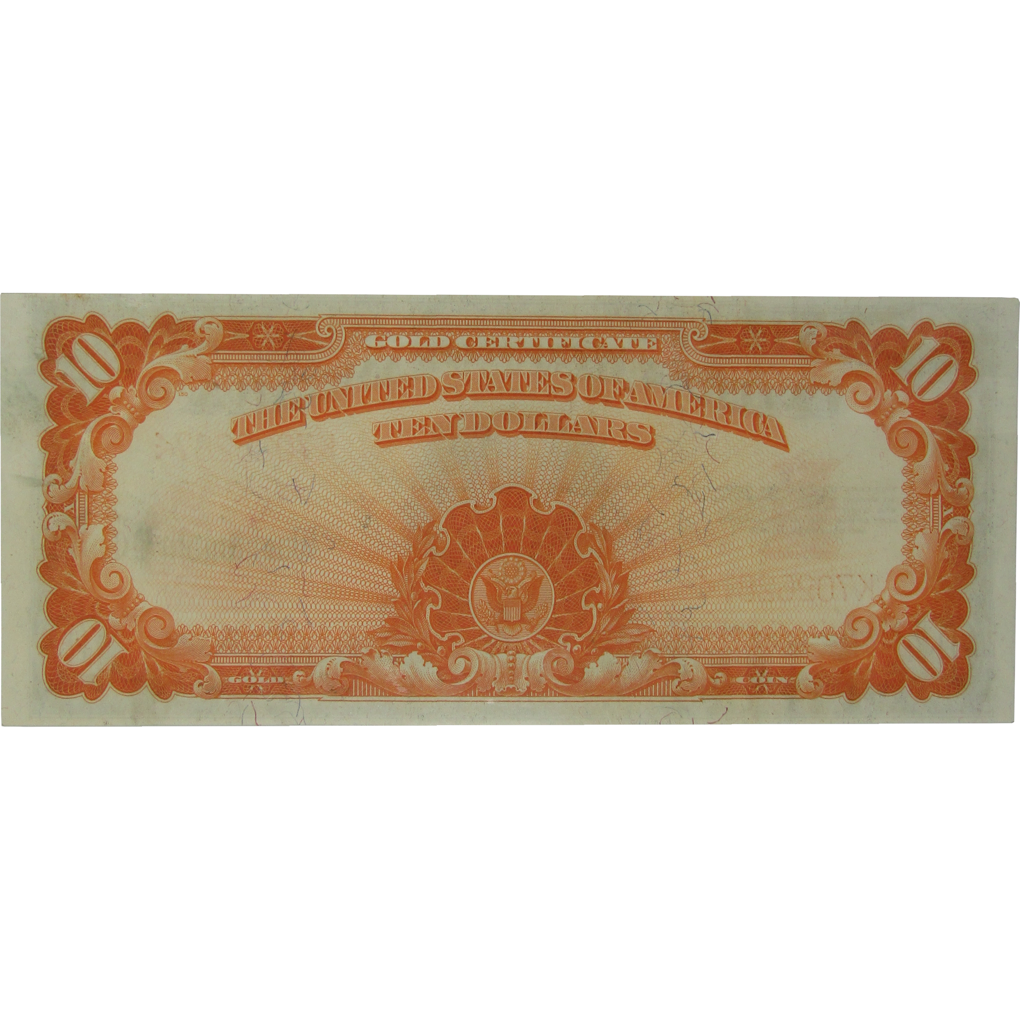 1922 $10 Gold Certificate Fr 1173 Large Serial # About Unc 55 EPQ PMG