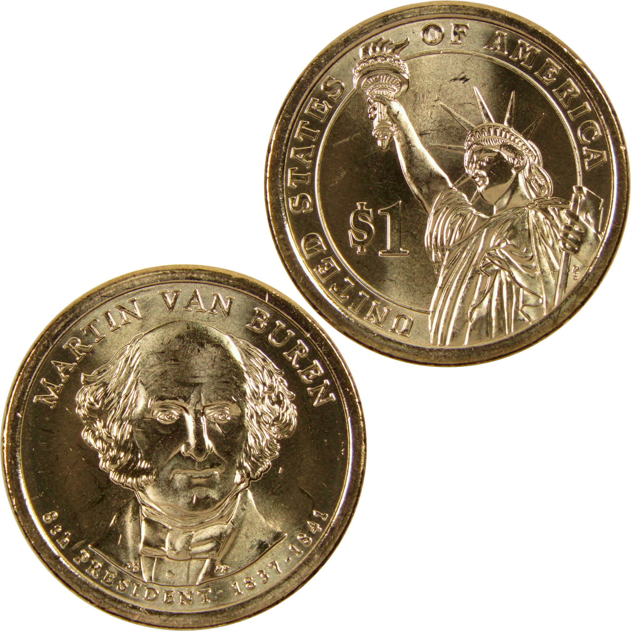 2008 D Martin Van Buren Presidential Dollar BU Uncirculated $1 Coin