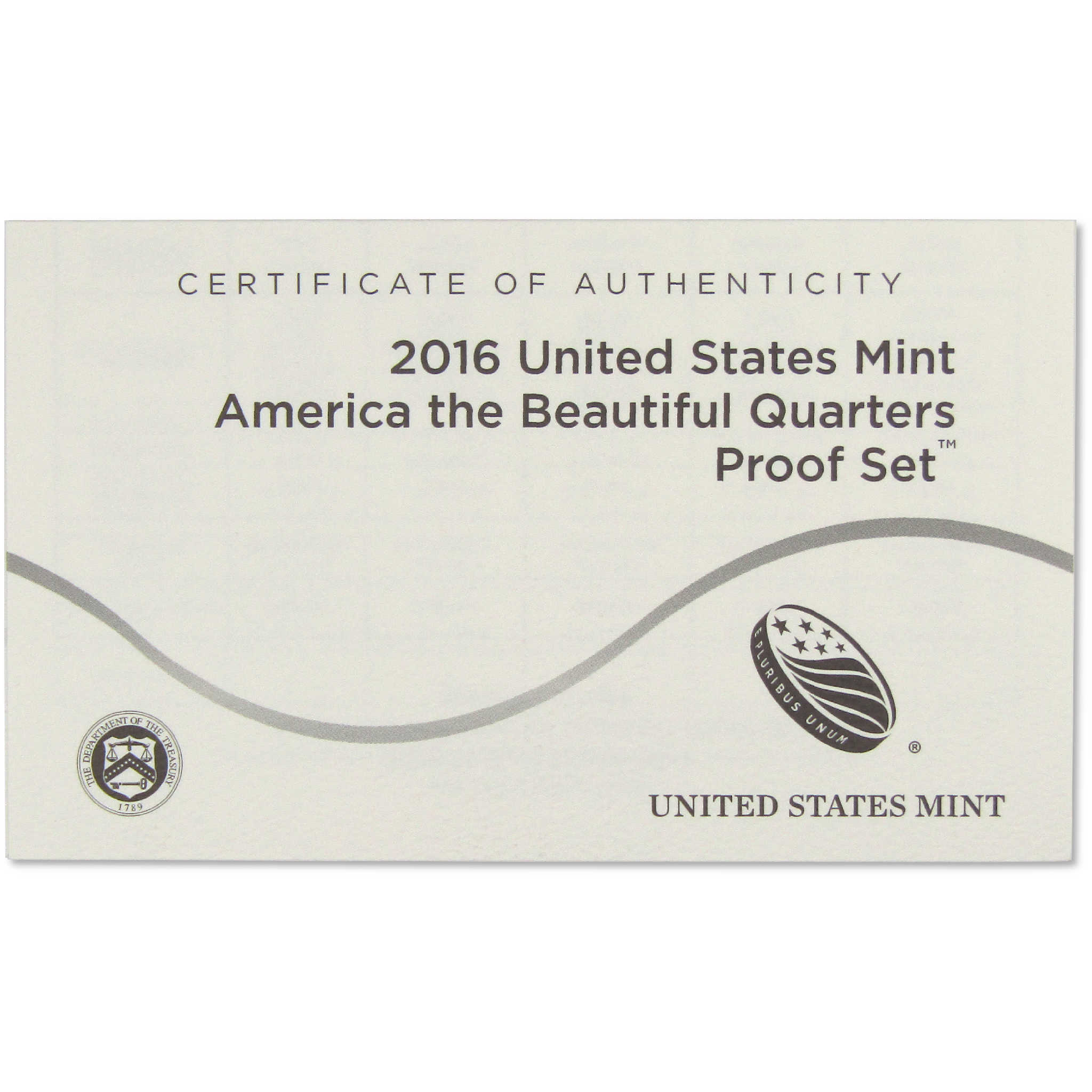 2016 America the Beautiful Quarter Clad Proof Set U.S. Mint OGP COA
