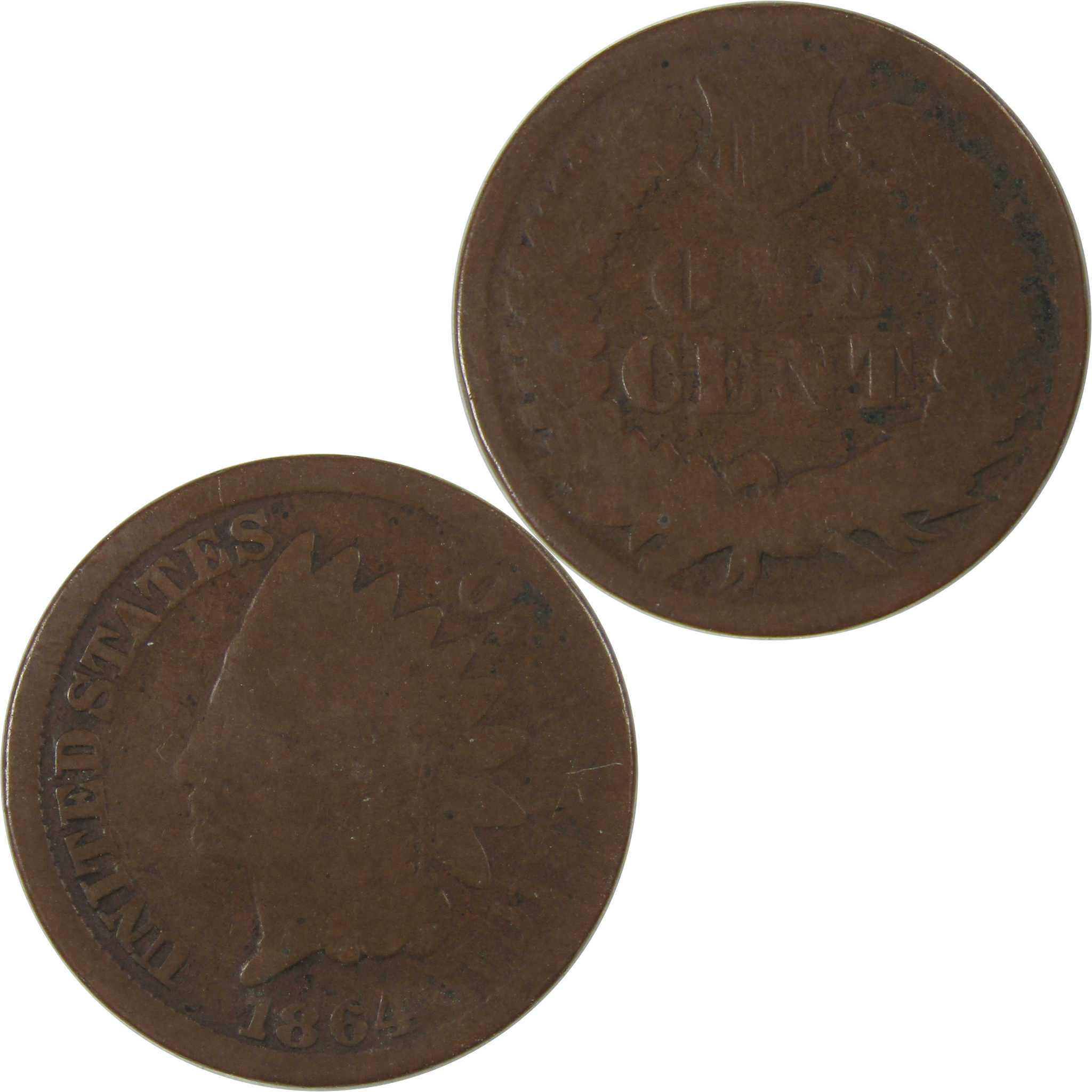 1864 Indian Head Cent G Good Bronze Penny 1c Coin SKU:I23255