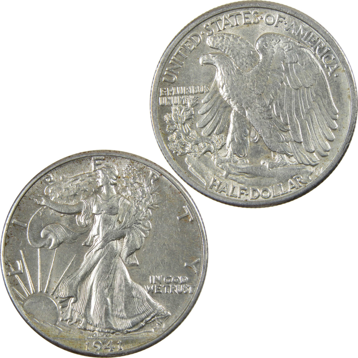 1941 Liberty Walking Silver 50c Borderline Uncirculated SKU:I28649
