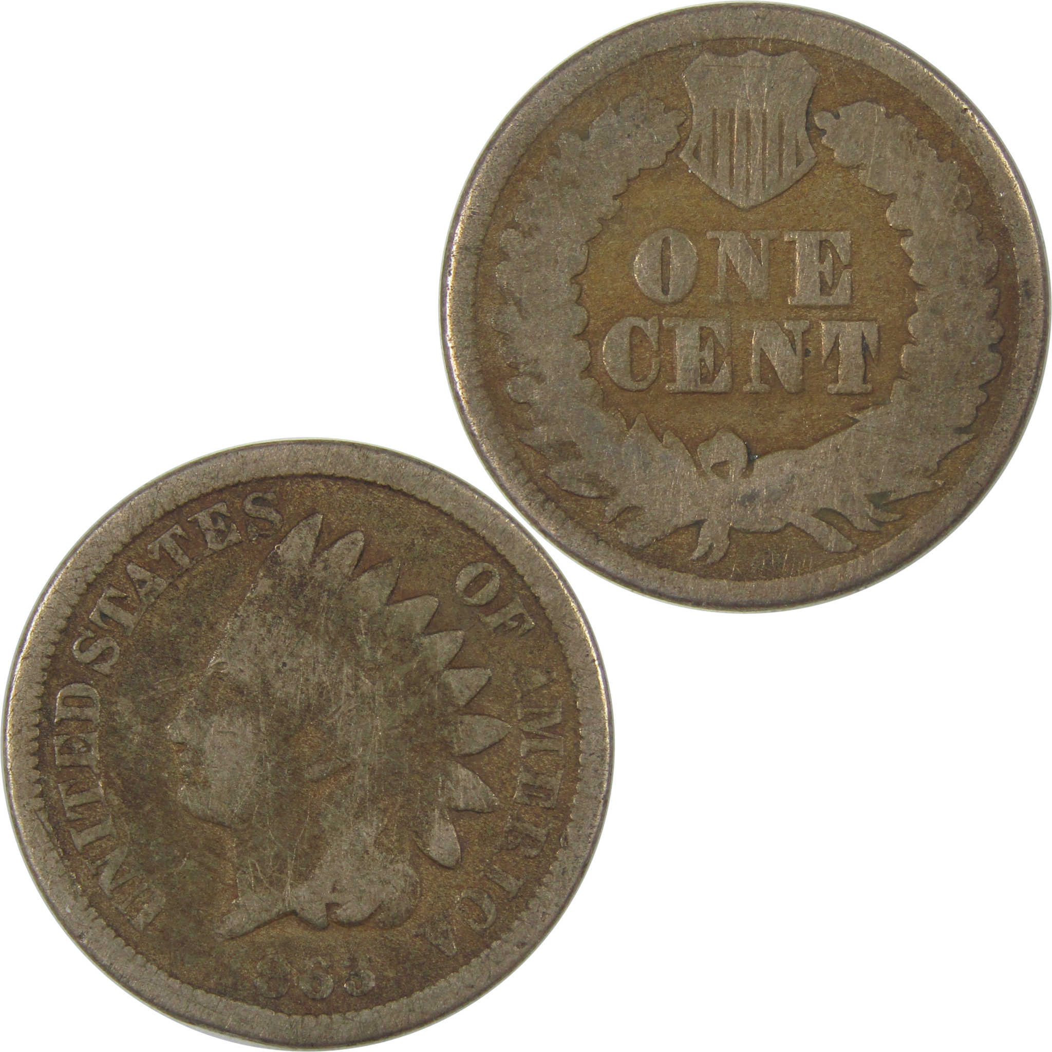 1863 Indian Head Cent G Good Penny 1c Coin SKU:I23268