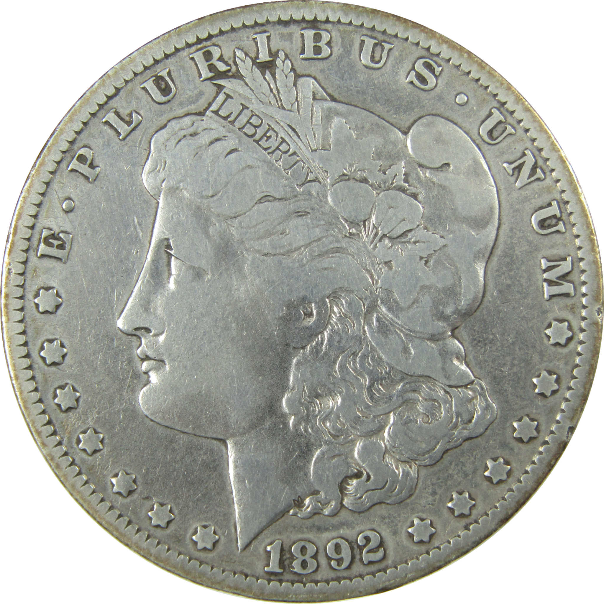 1892 O Morgan Silver Dollar F Fine Details $1 Coin SKU:I28086 - Morgan coin - Morgan silver dollar - Morgan silver dollar for sale - Profile Coins & Collectibles
