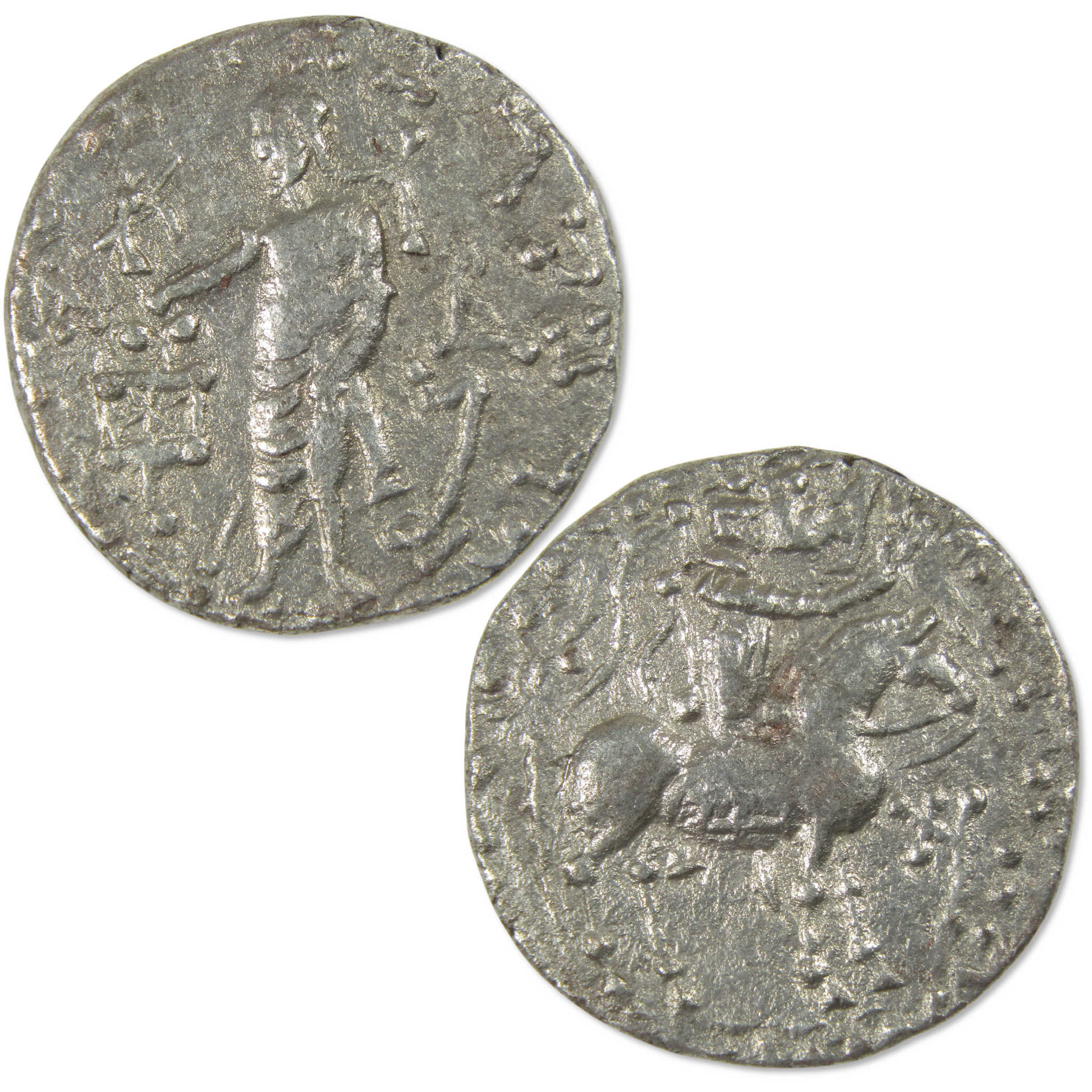 57-35 BC Azes Indo-Scythians Silver Drachm XF Ancient Greek Coin