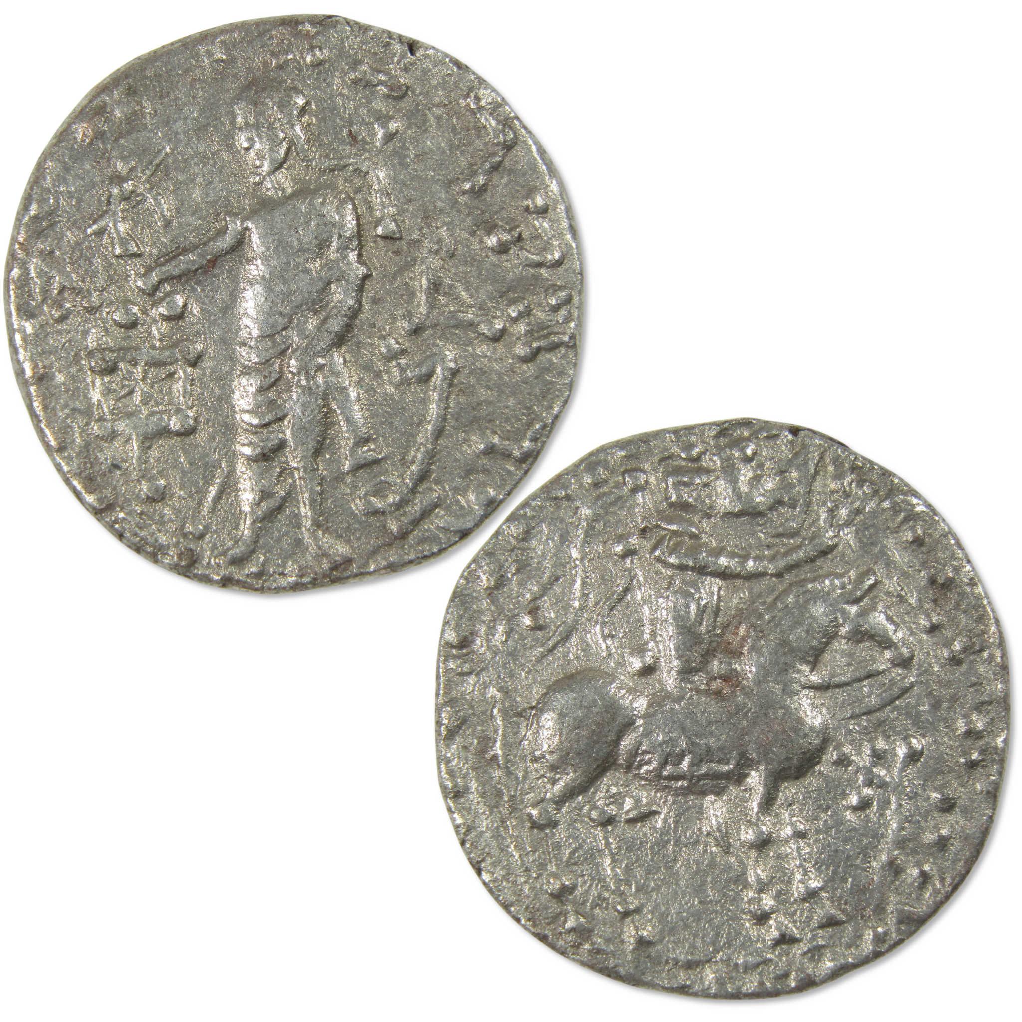 57-35 BC Azes Indo-Scythians Silver Drachm XF Ancient Greek Coin