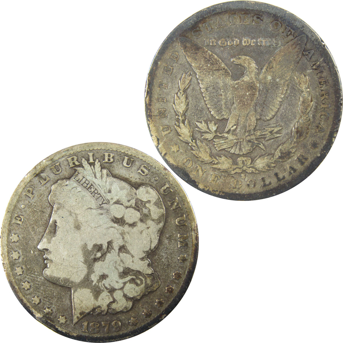 1879 S Rev 79 Morgan Silver Dollar VG Very Good $1 Coin SKU:CP1596 - Morgan coin - Morgan silver dollar - Morgan silver dollar for sale - Profile Coins & Collectibles