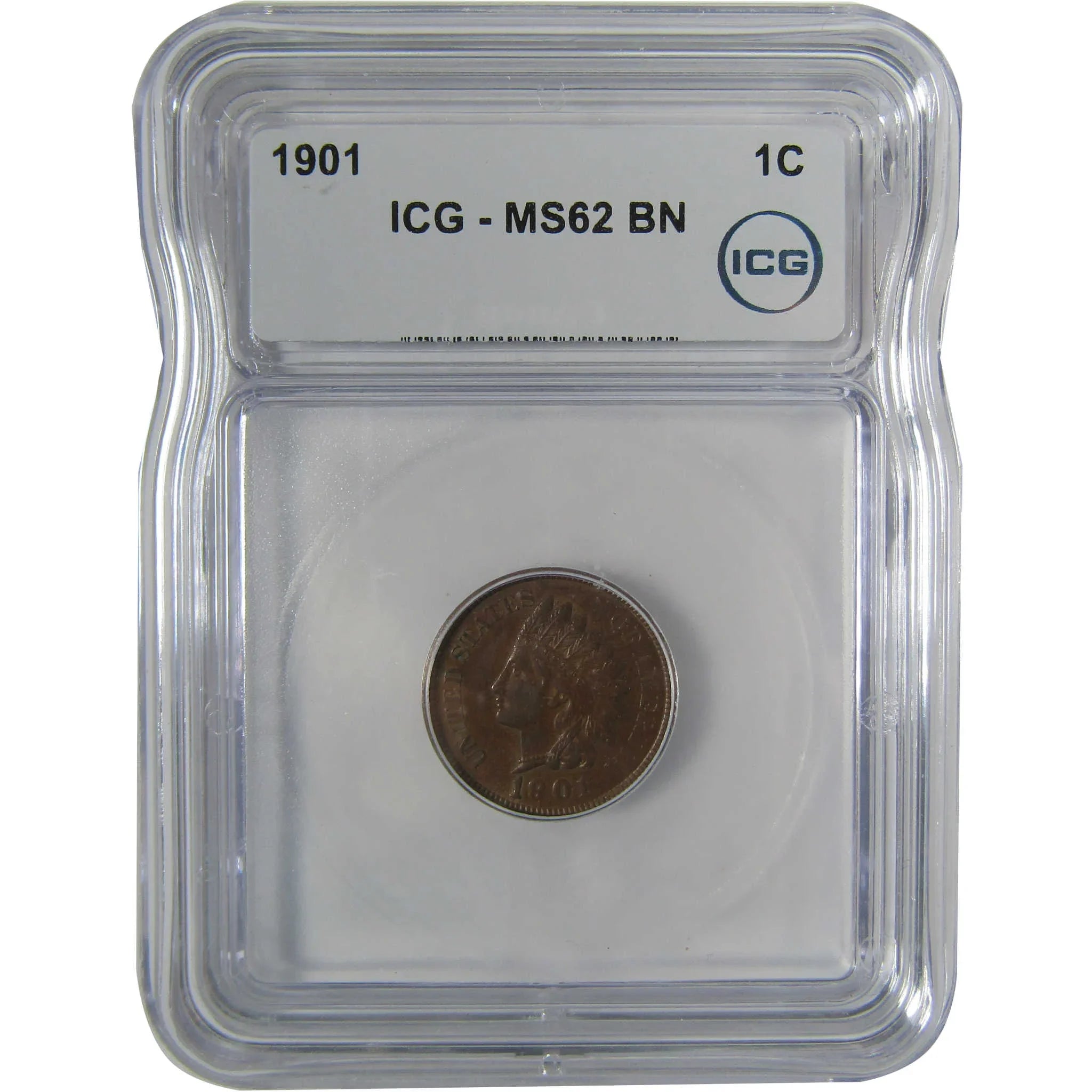 1901 Indian Head Cent MS 62 BN ICG Penny Uncirculated SKU:I22936