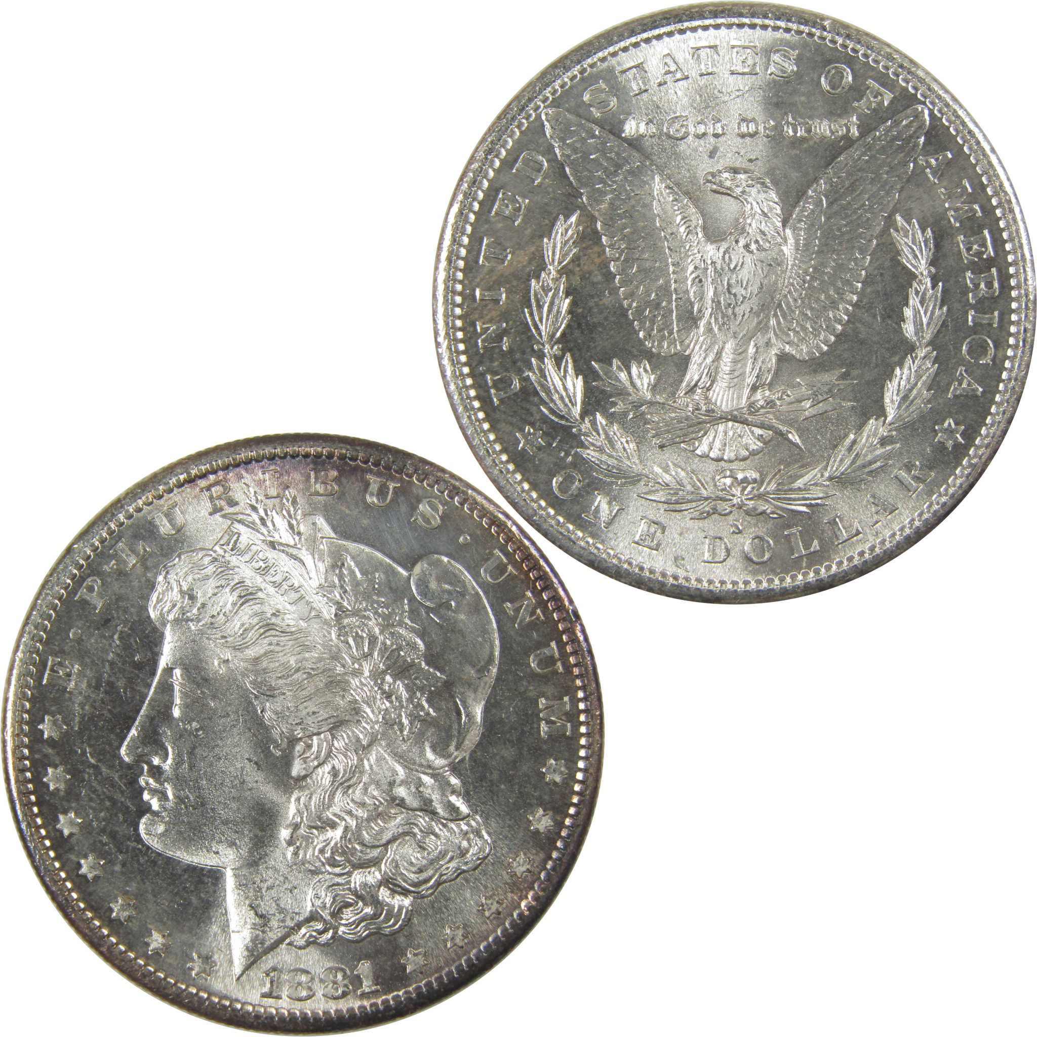 1881 S Morgan Dollar Uncirculated Silver $1 Coin SKU:CPC0955 - Morgan coin - Morgan silver dollar - Morgan silver dollar for sale - Profile Coins & Collectibles