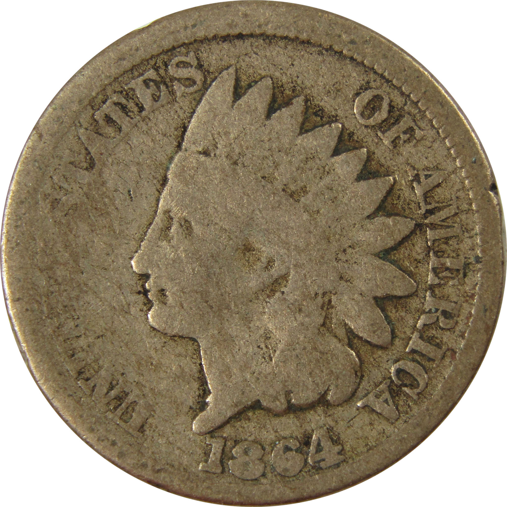 1864 Indian Head Copper-Nickel Cent G Good Details Penny SKU:CP1219
