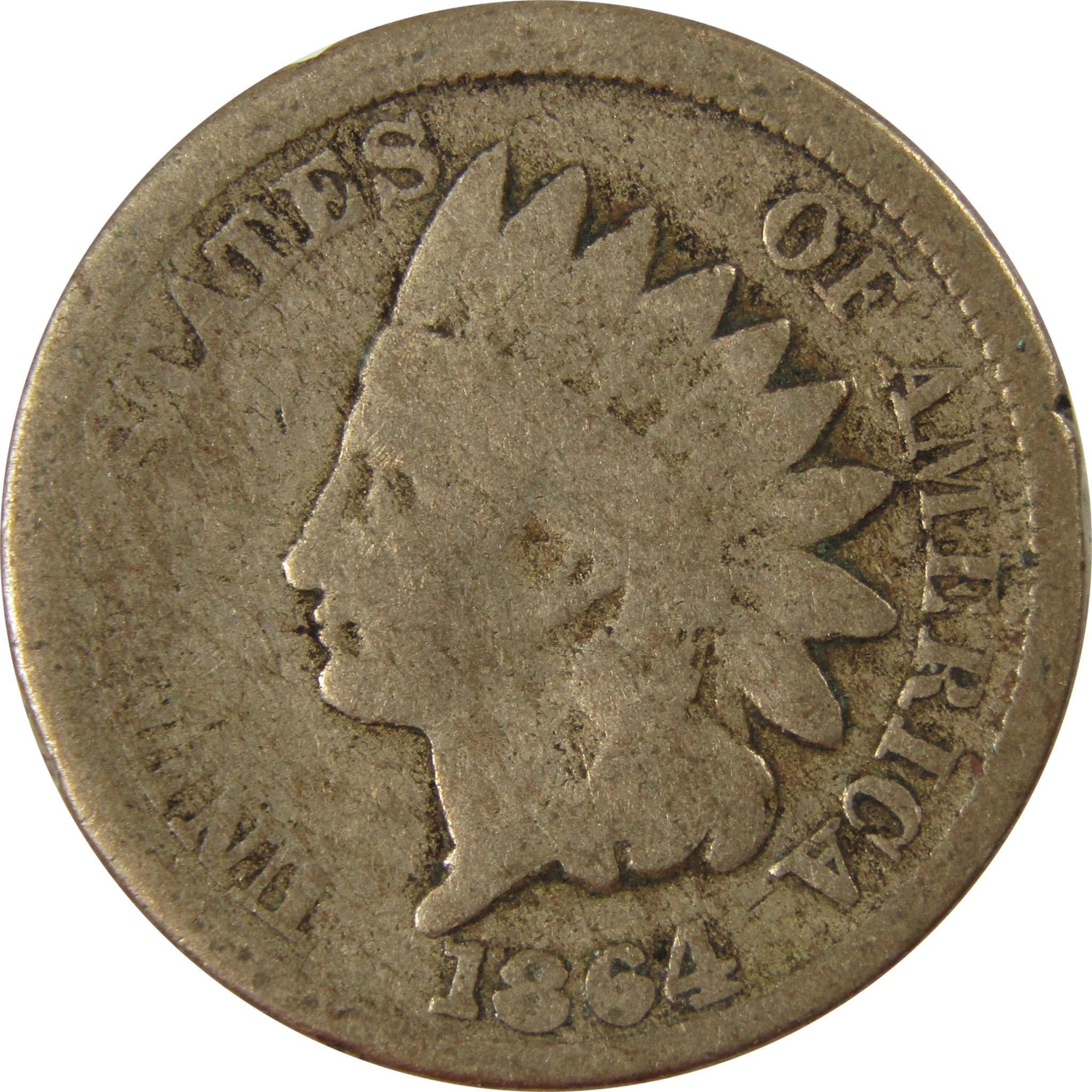 1864 Indian Head Copper-Nickel Cent G Good Details Penny SKU:CP1219