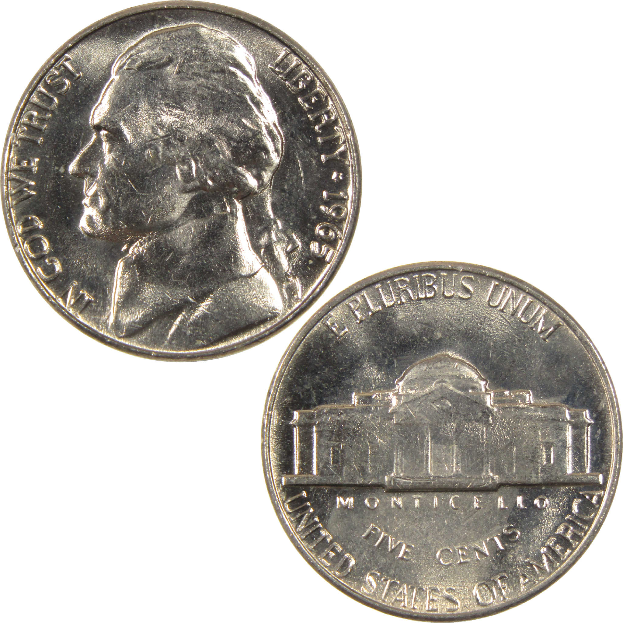 1965 Jefferson Nickel BU Uncirculated 5c Coin